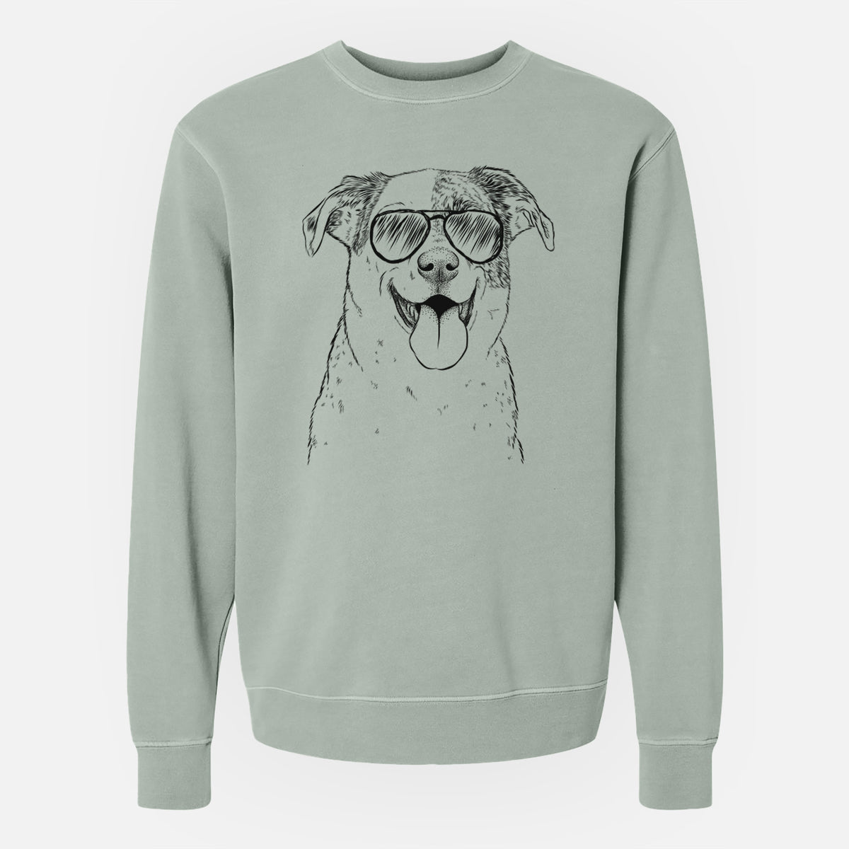 Aviator Archer the Shepherd Mix - Unisex Pigment Dyed Crew Sweatshirt