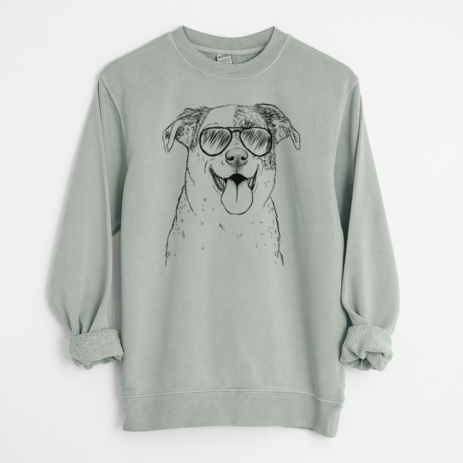 Aviator Archer the Shepherd Mix - Unisex Pigment Dyed Crew Sweatshirt