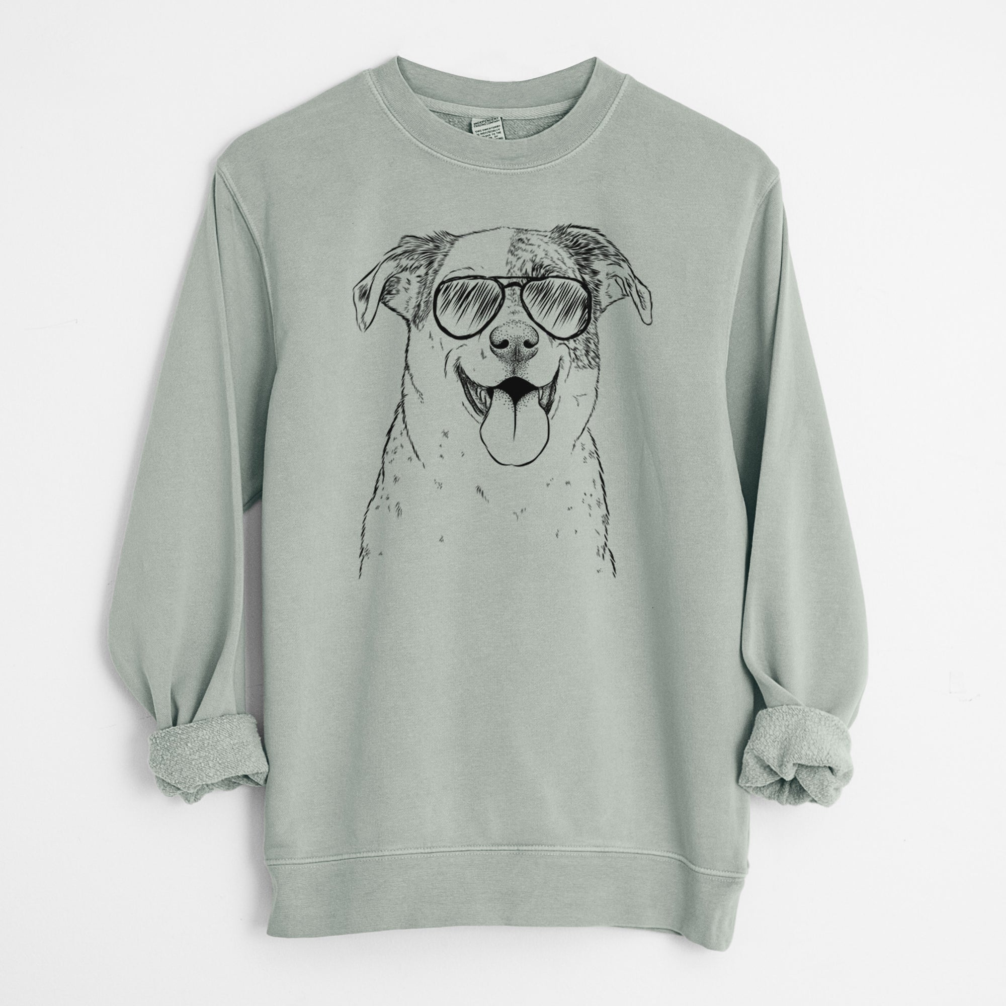 Aviator Archer the Shepherd Mix - Unisex Pigment Dyed Crew Sweatshirt
