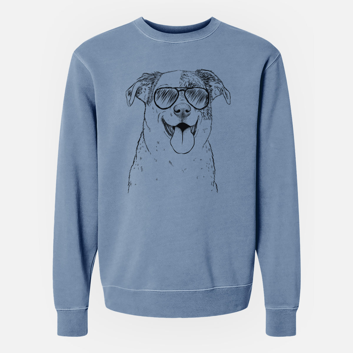 Aviator Archer the Shepherd Mix - Unisex Pigment Dyed Crew Sweatshirt