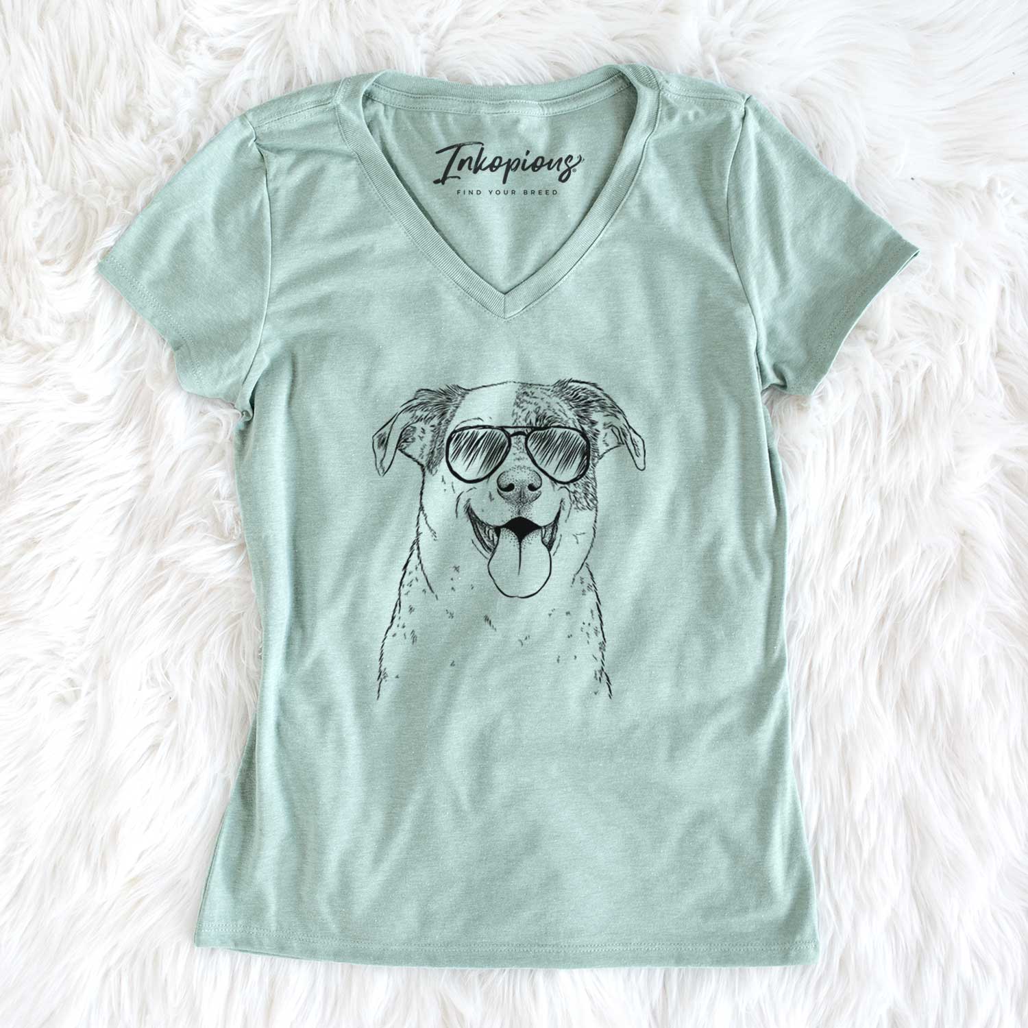 Aviator Archer the Shepherd Mix - Women's V-neck Shirt