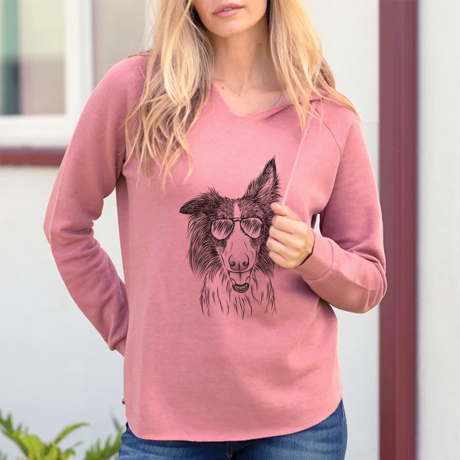 Aviator Archie the Silken Windhound - Cali Wave Hooded Sweatshirt