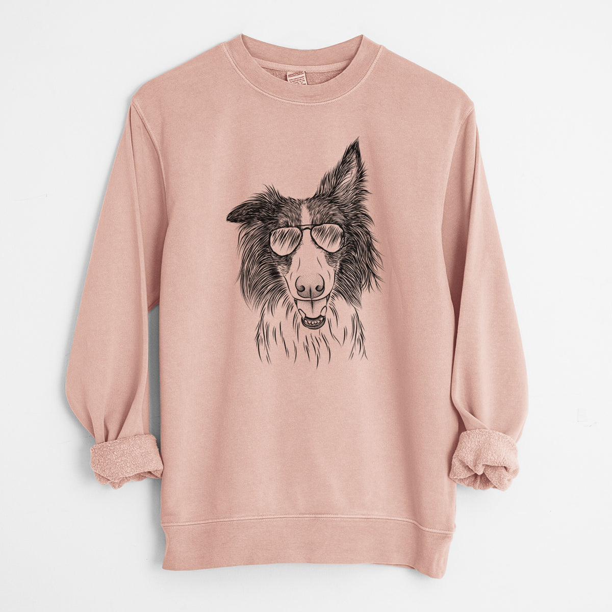 Aviator Archie the Silken Windhound - Unisex Pigment Dyed Crew Sweatshirt