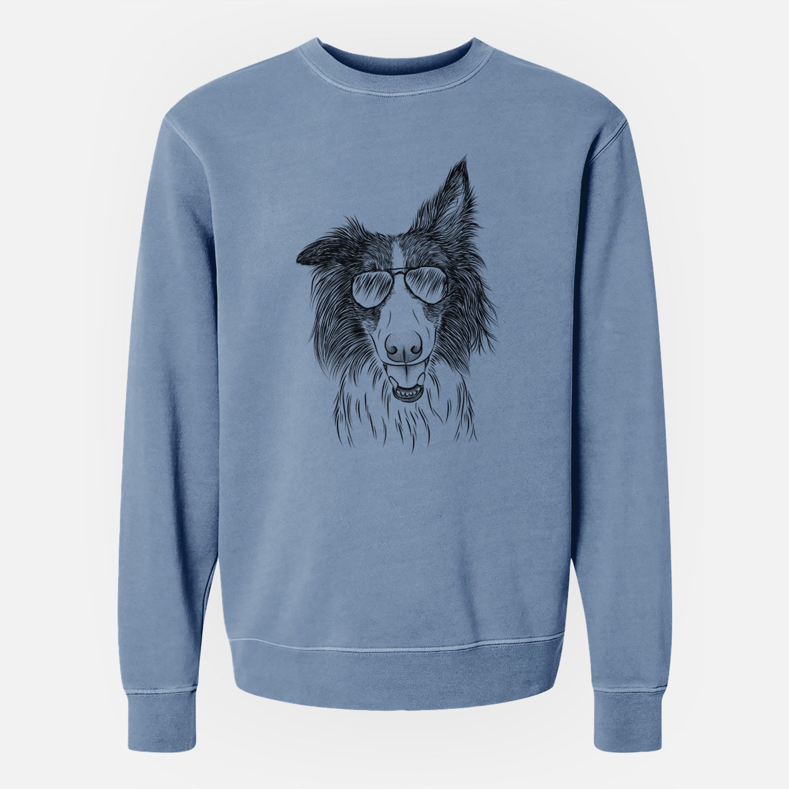 Aviator Archie the Silken Windhound - Unisex Pigment Dyed Crew Sweatshirt