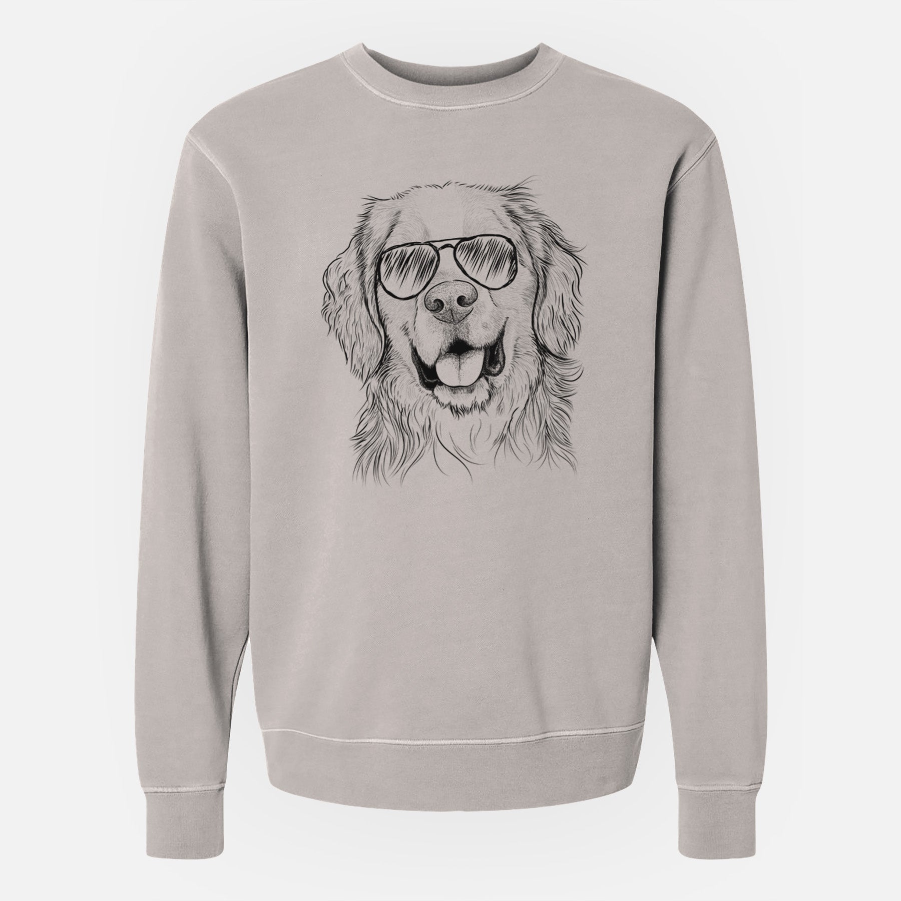 Aviator Archie Benjamin the Mixed Breed - Unisex Pigment Dyed Crew Sweatshirt