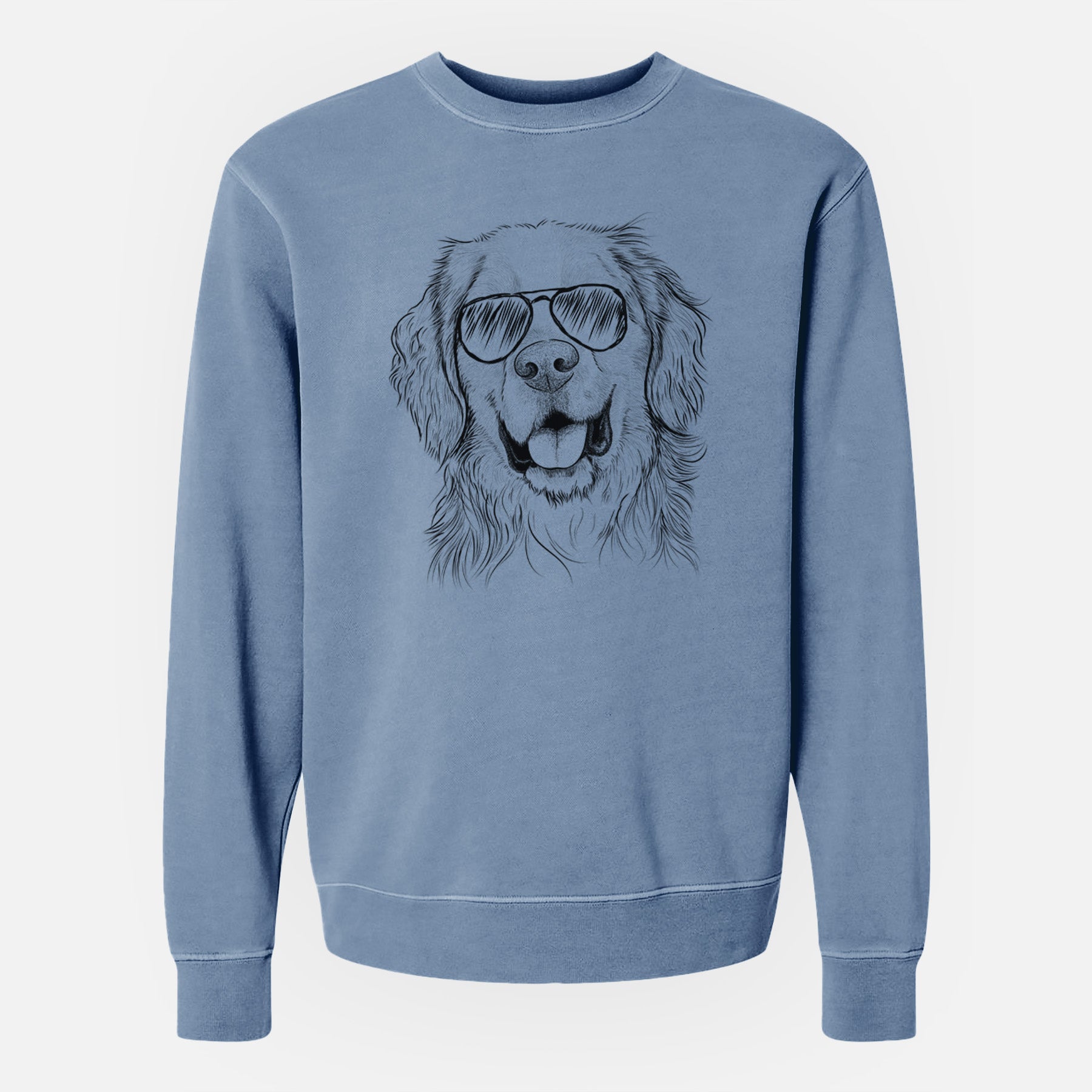 Aviator Archie Benjamin the Mixed Breed - Unisex Pigment Dyed Crew Sweatshirt