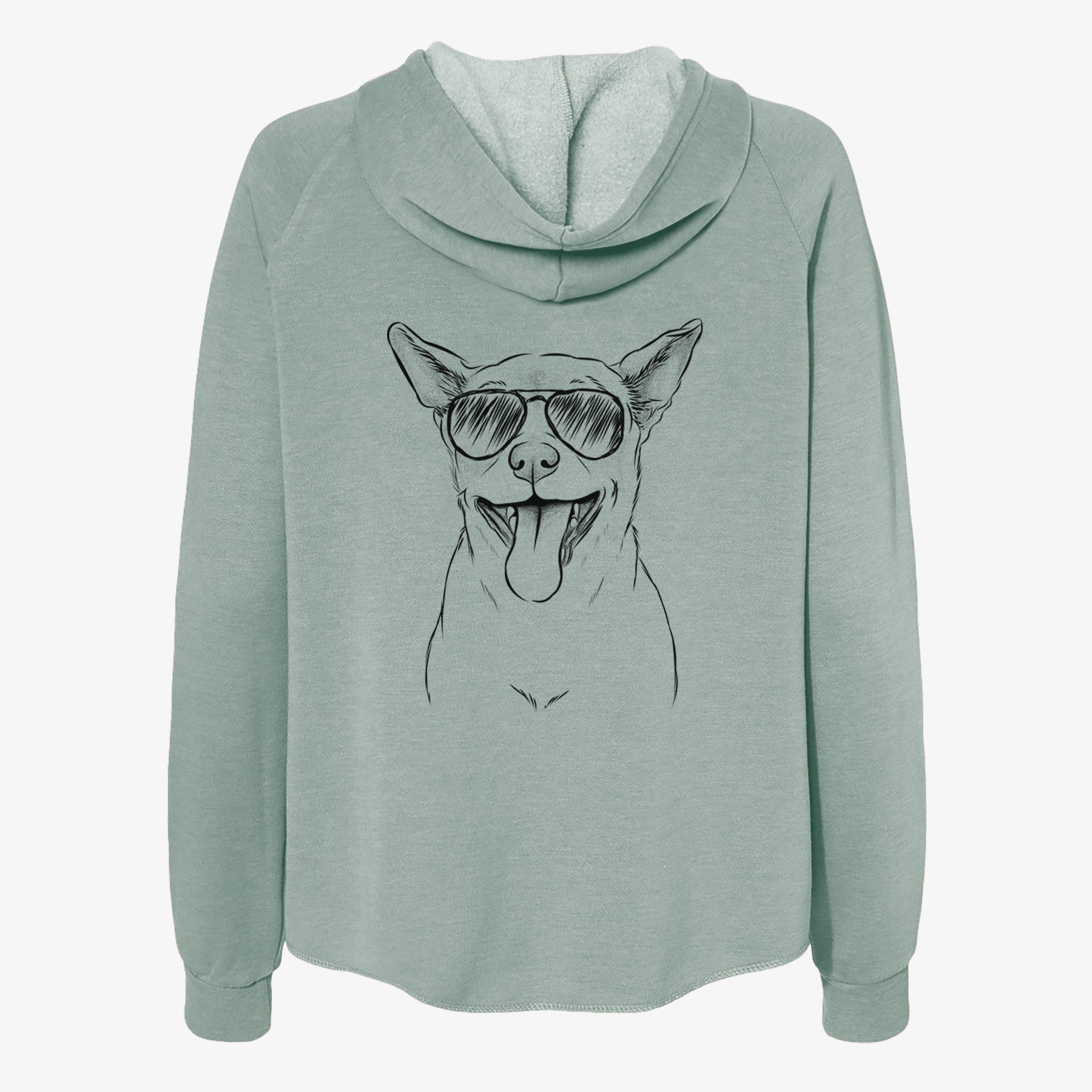 Archie the Chihuahua Mix - Women's Cali Wave Zip-Up Sweatshirt