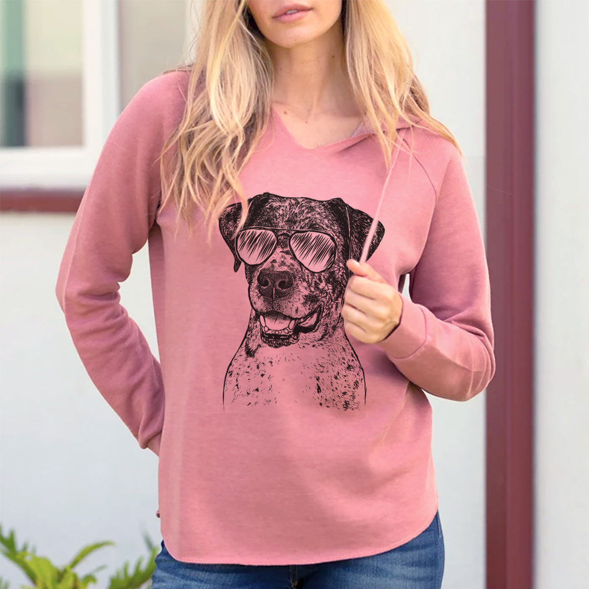 Aviator Argos the Catahoula - Cali Wave Hooded Sweatshirt