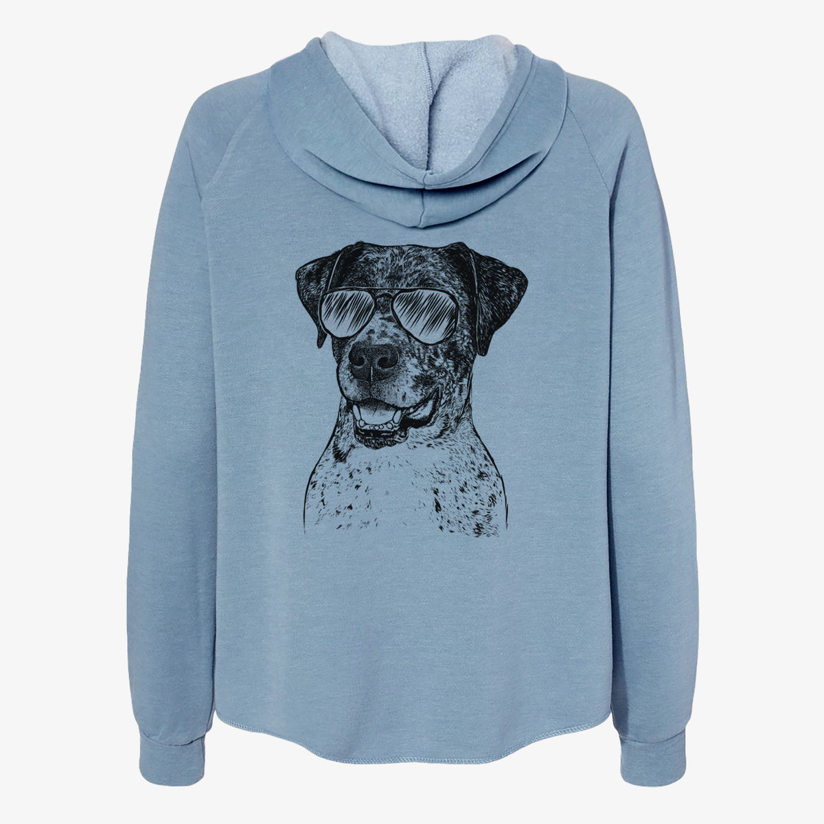 Argos the Catahoula - Women's Cali Wave Zip-Up Sweatshirt