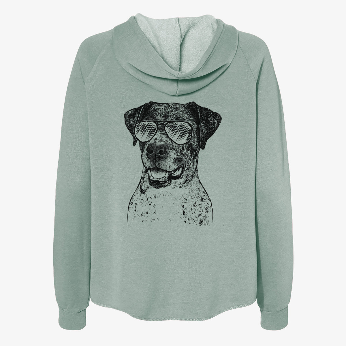 Argos the Catahoula - Women's Cali Wave Zip-Up Sweatshirt