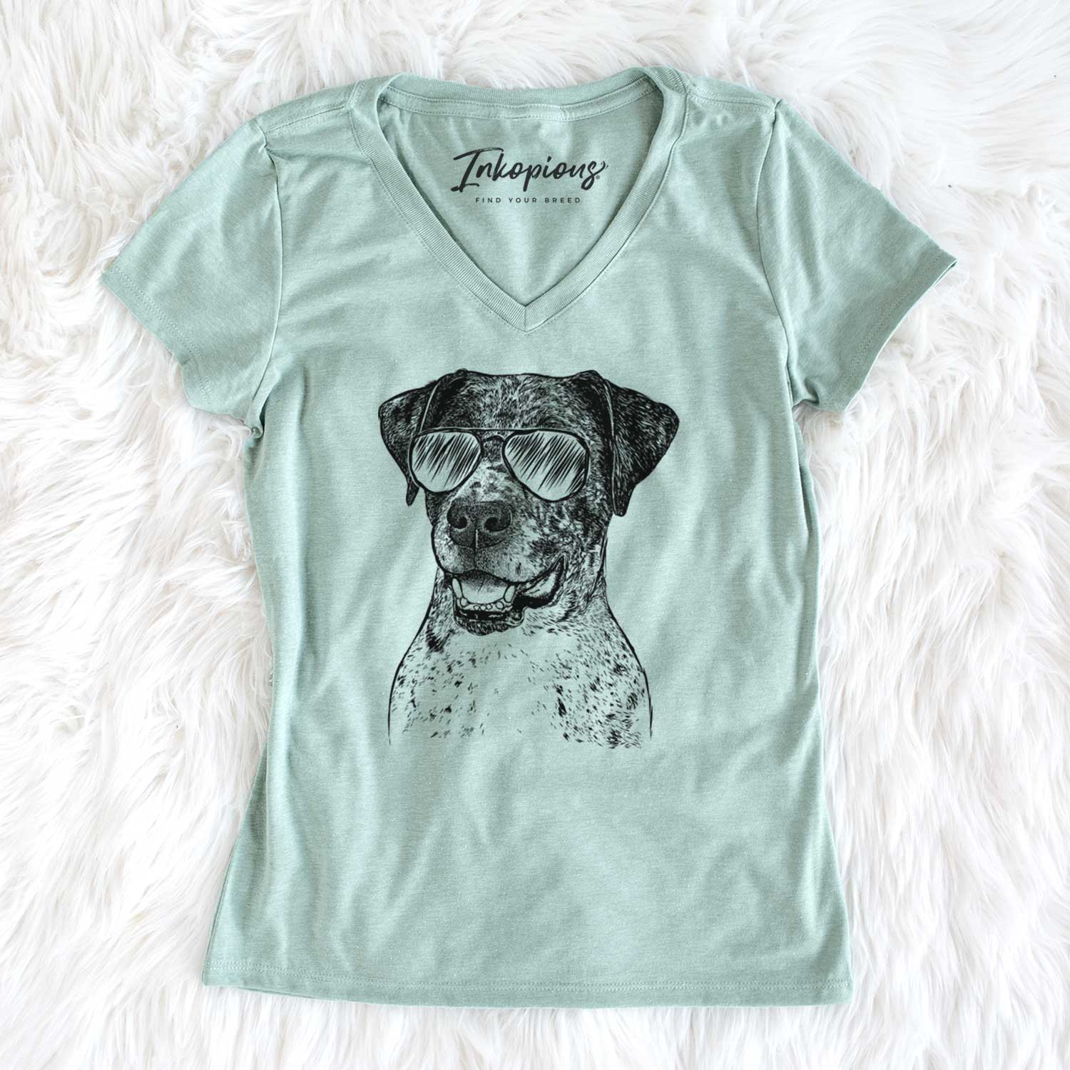 Aviator Argos the Catahoula - Women's V-neck Shirt