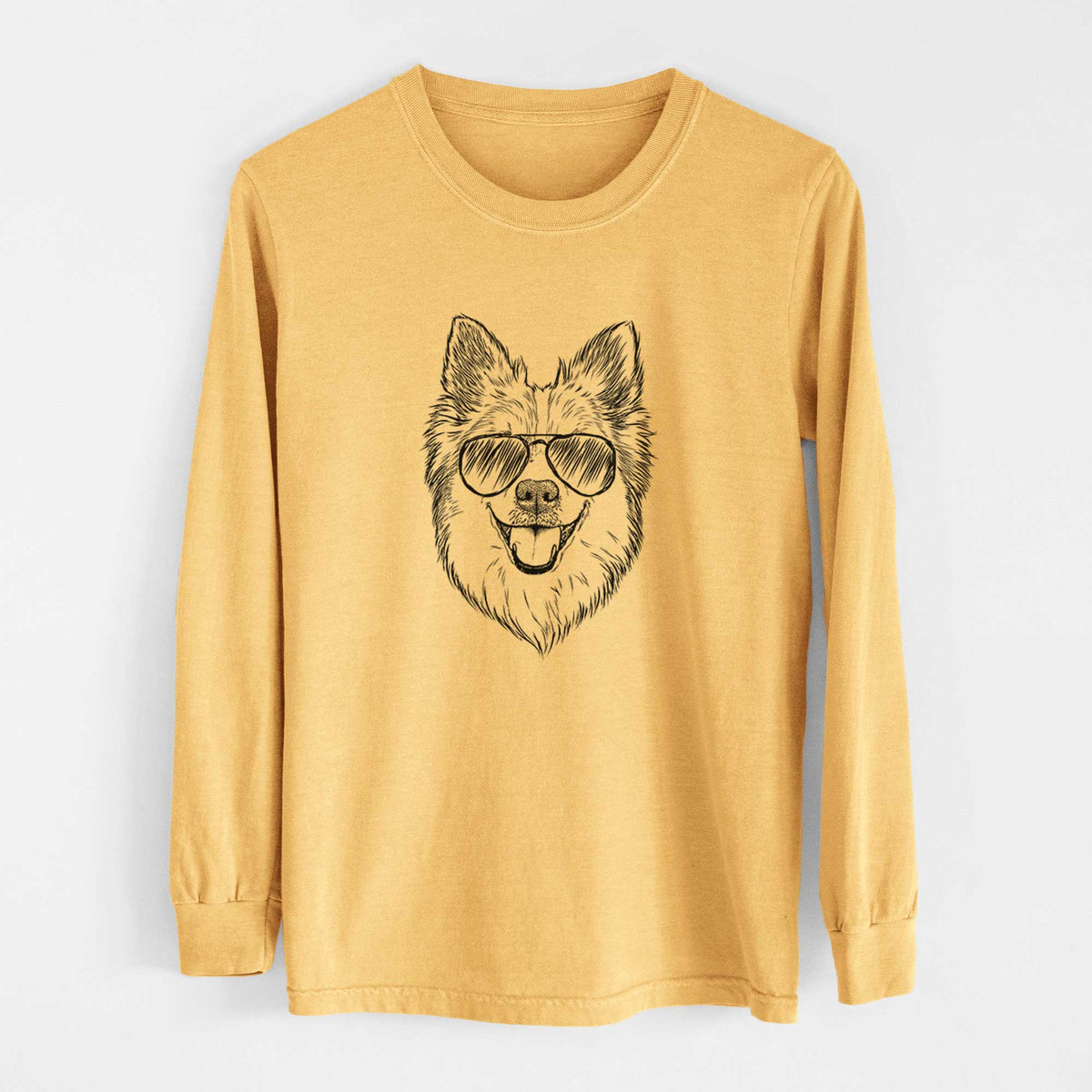 Aviators Ari the Icelandic Sheepdog - Heavyweight 100% Cotton Long Sleeve