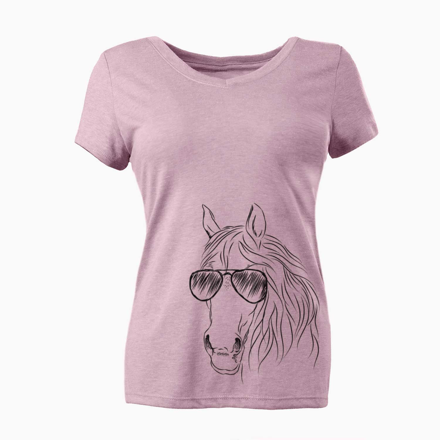 Aviator Aria the Horse - Women's V-neck Shirt