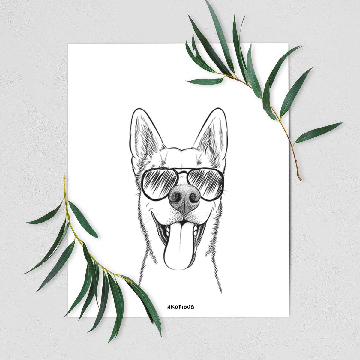 Arlo the Husky Shepherd Mix Art Print
