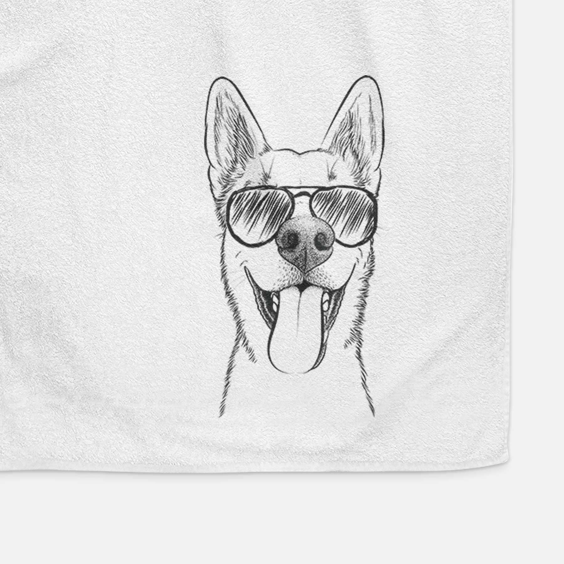 Arlo the Husky Shepherd Mix Decorative Hand Towel