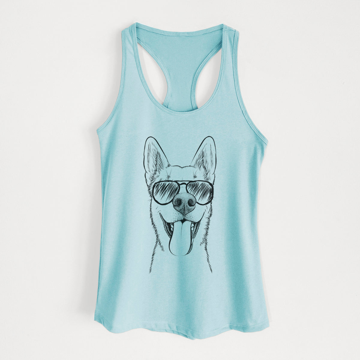 Arlo the Husky Shepherd Mix - Women's Racerback Tanktop
