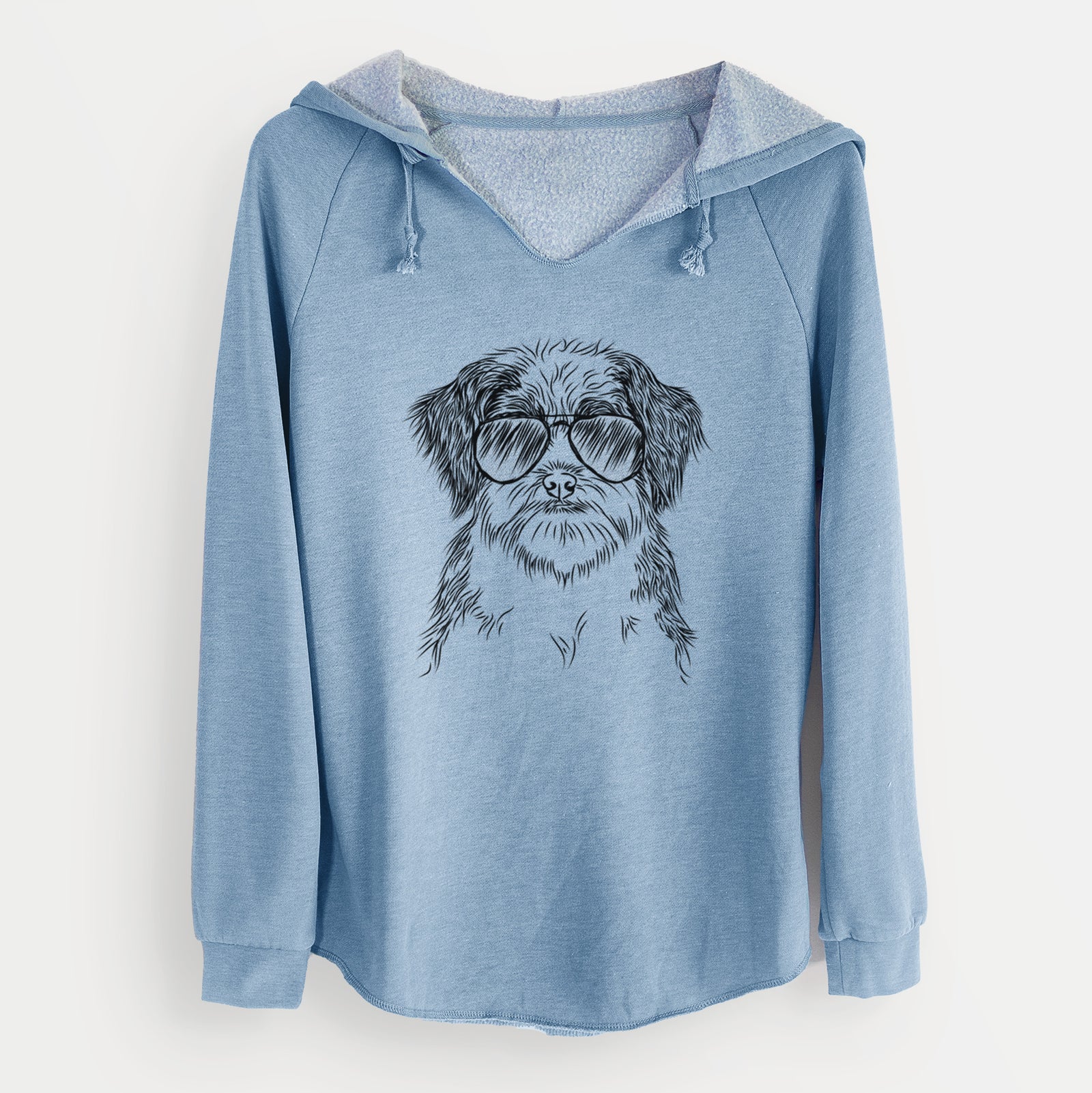 Aviator Asa the Havanese - Cali Wave Hooded Sweatshirt
