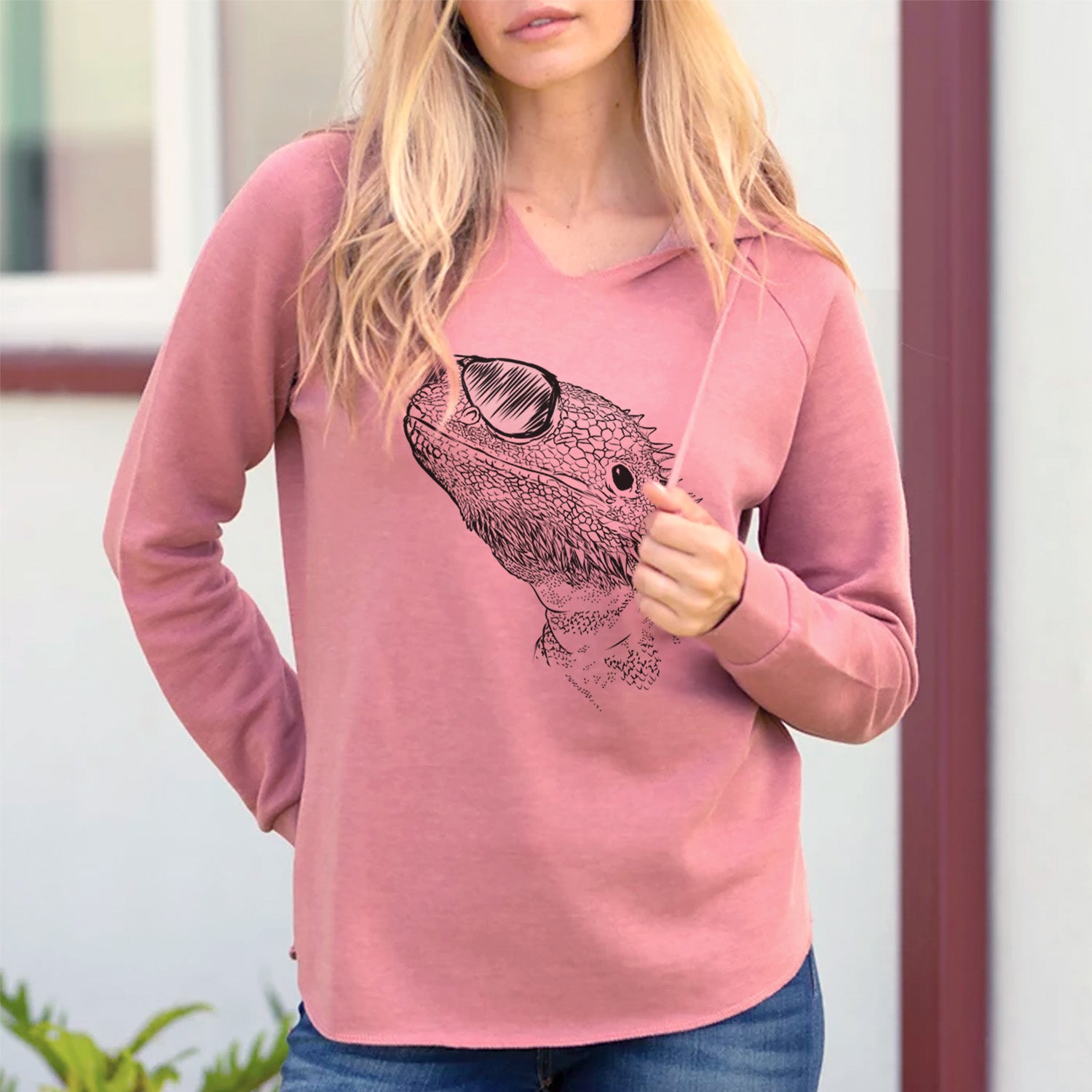 Aviator Ash the Bearded Dragon - Cali Wave Hooded Sweatshirt