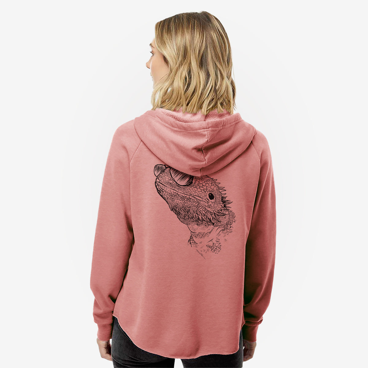 Ash the Bearded Dragon - Women's Cali Wave Zip-Up Sweatshirt