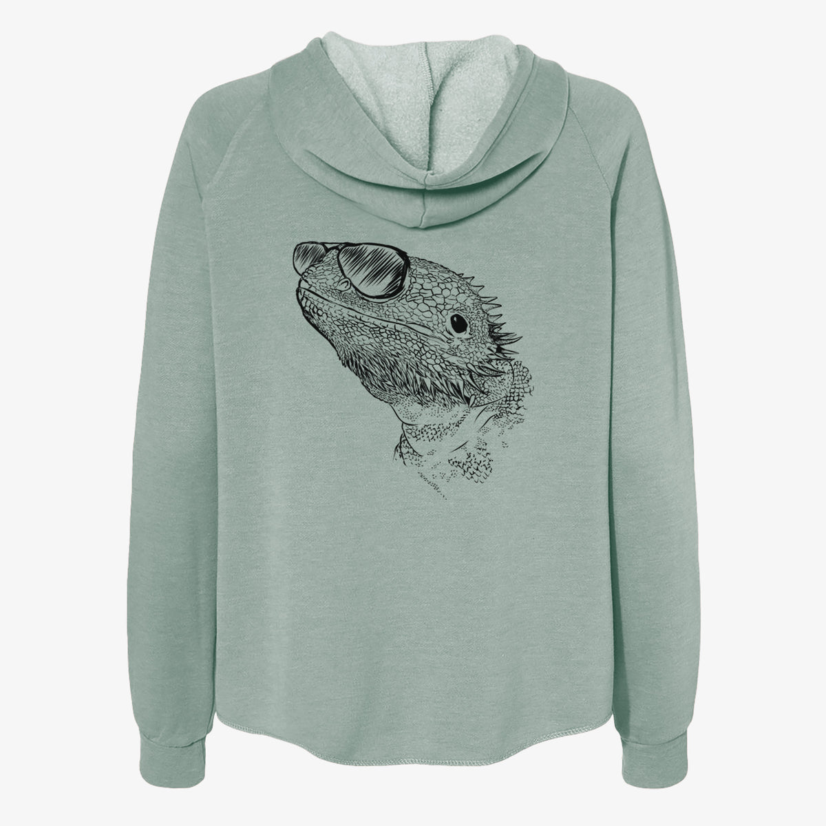 Ash the Bearded Dragon - Women's Cali Wave Zip-Up Sweatshirt
