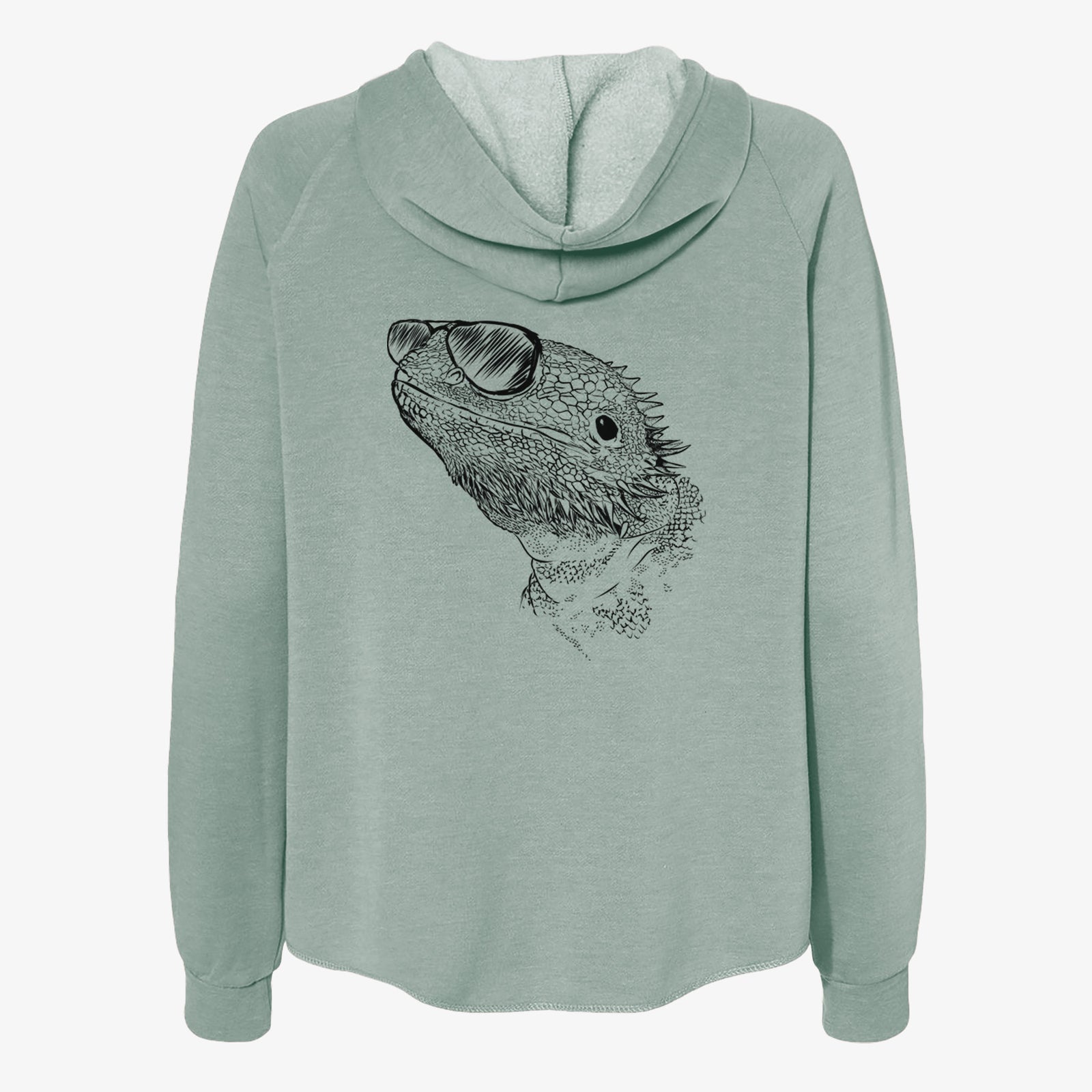 Ash the Bearded Dragon - Women's Cali Wave Zip-Up Sweatshirt