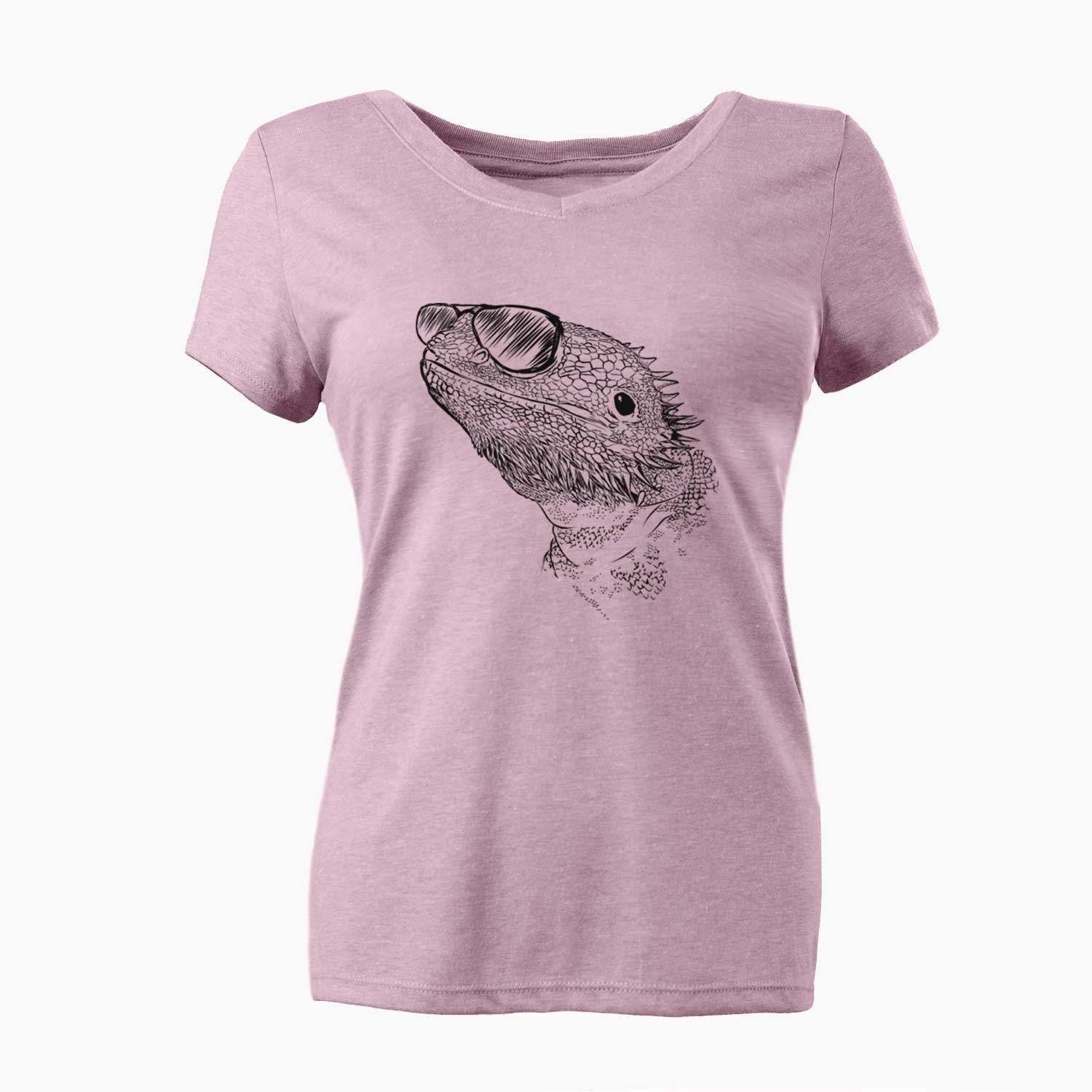 Aviator Ash the Bearded Dragon - Women's V-neck Shirt