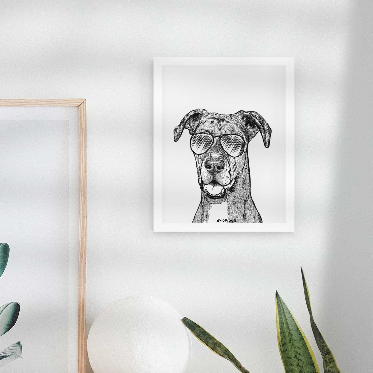 Athena the Merle Great Dane Art Print