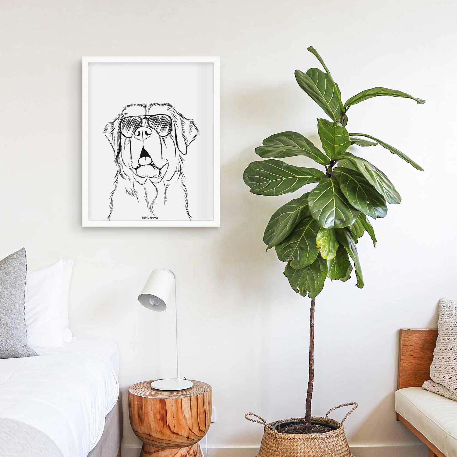 Atlas the Saint Bernard Art Print