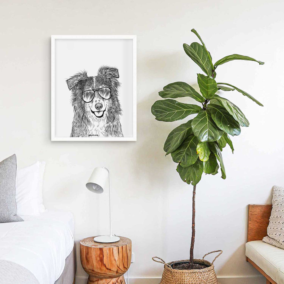 Aushe the Australian Shepherd Art Print