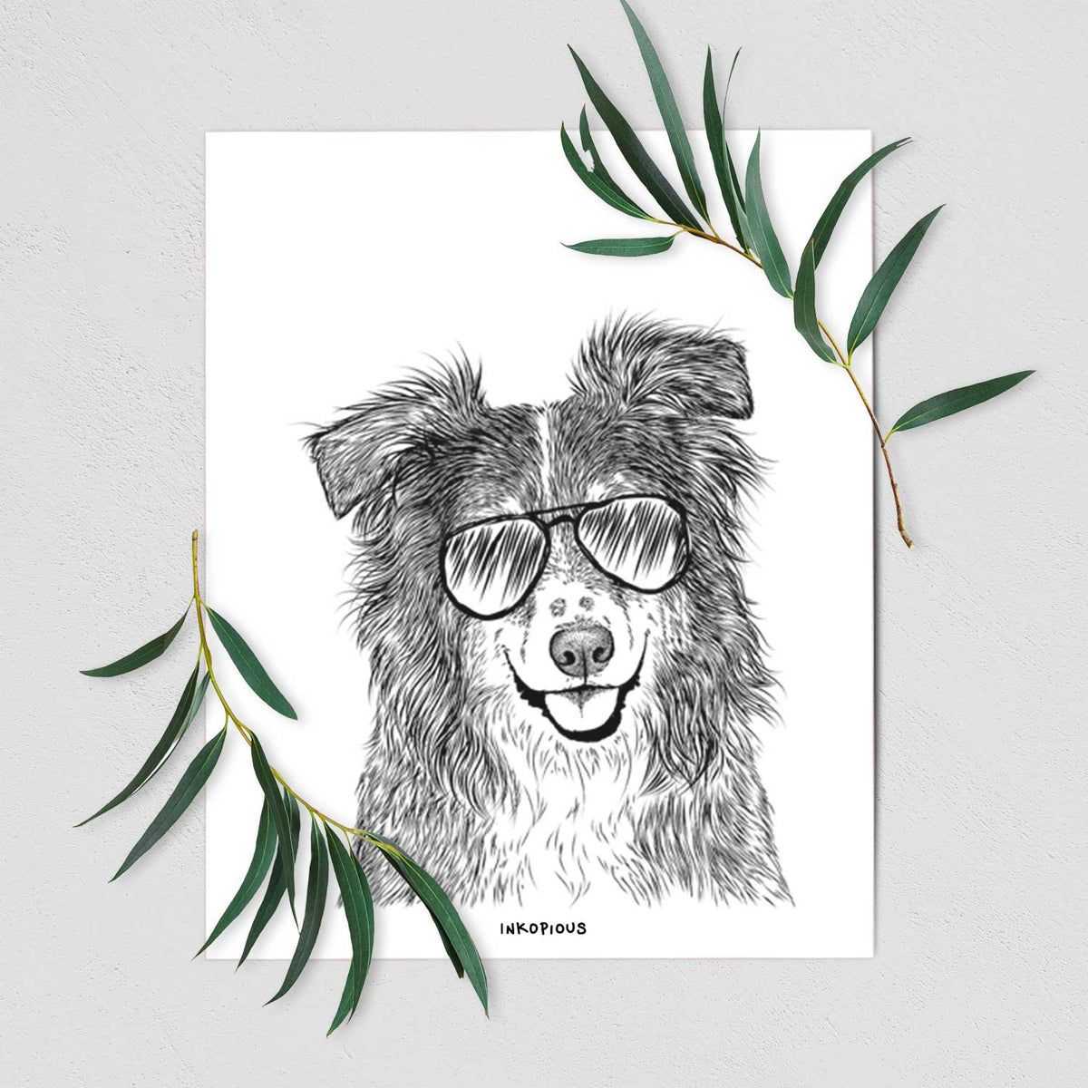 Aushe the Australian Shepherd Art Print