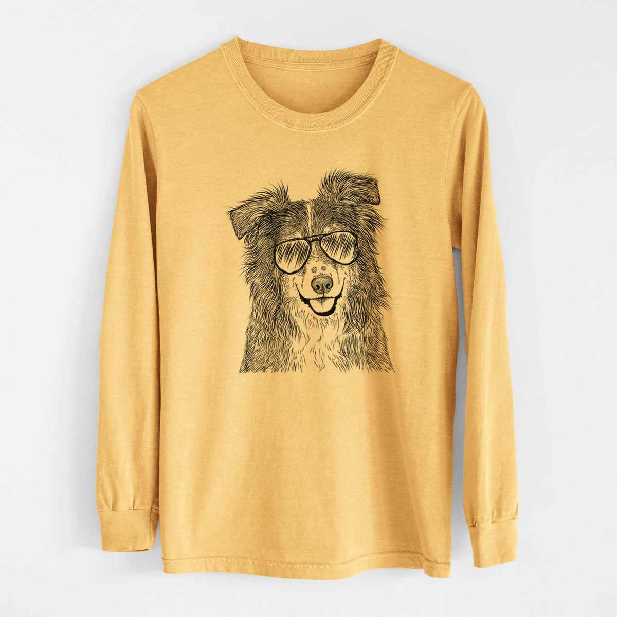 Aviators Aushe the Australian Shepherd - Heavyweight 100% Cotton Long Sleeve