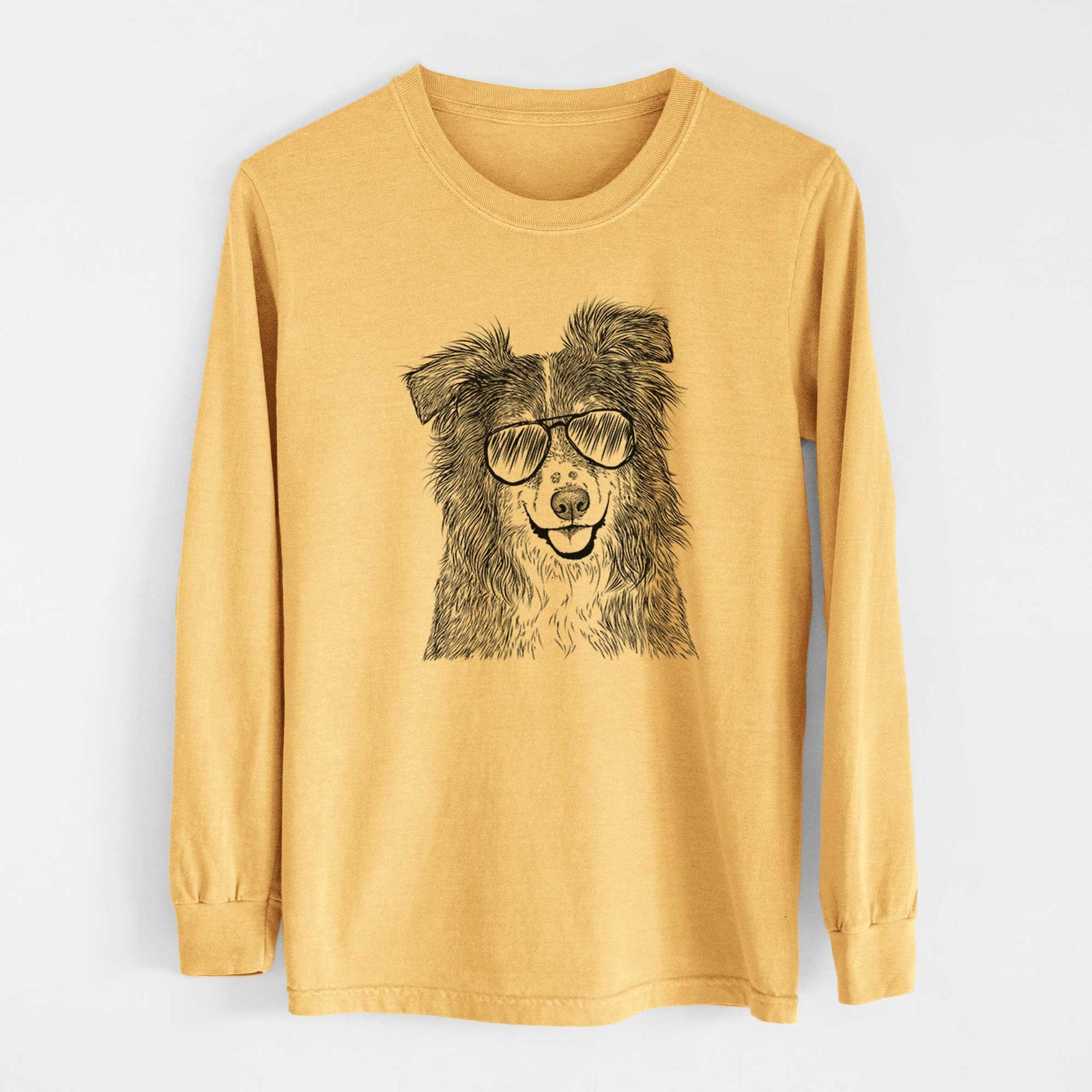 Aviators Aushe the Australian Shepherd - Heavyweight 100% Cotton Long Sleeve