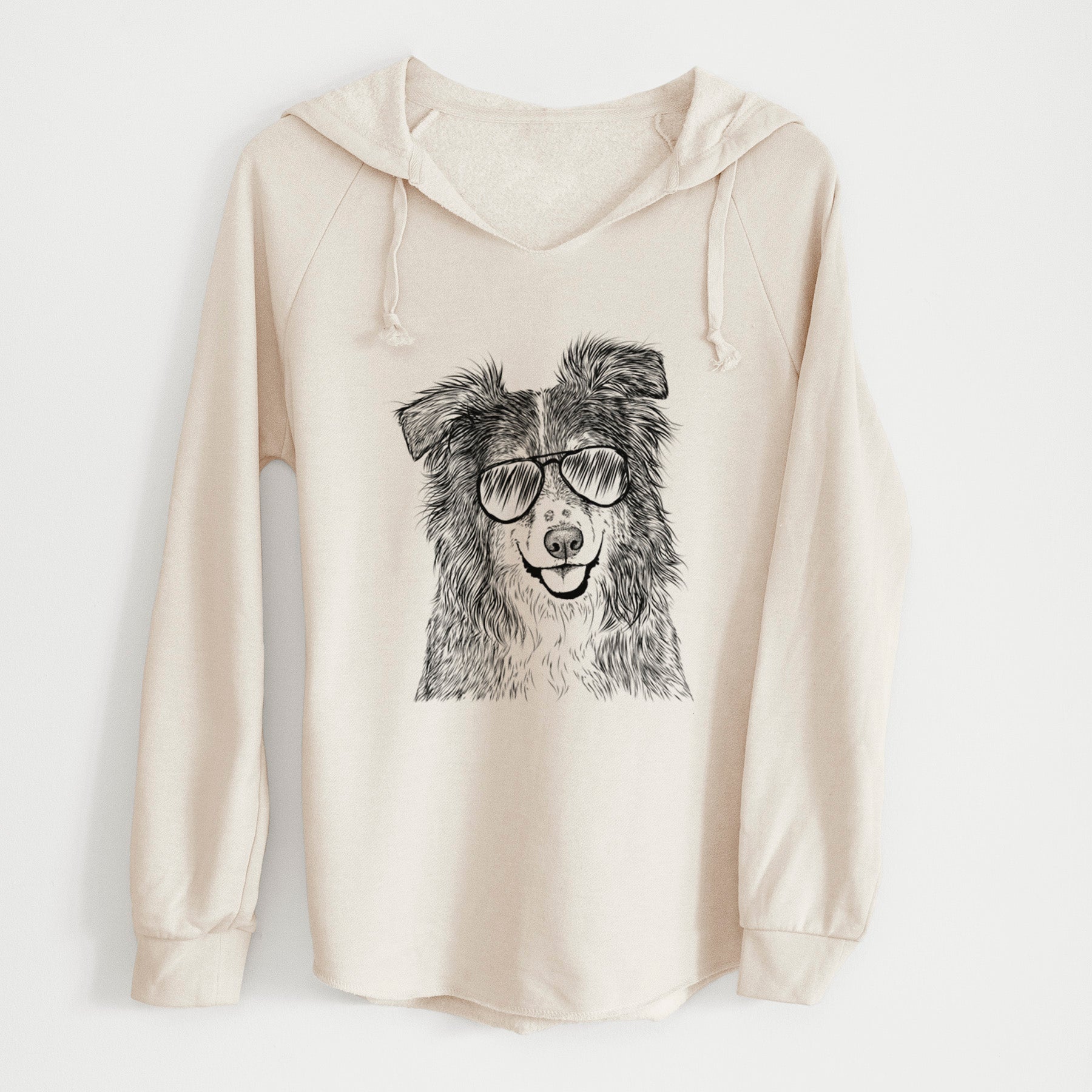 Aviator Aushe the Australian Shepherd - Cali Wave Hooded Sweatshirt