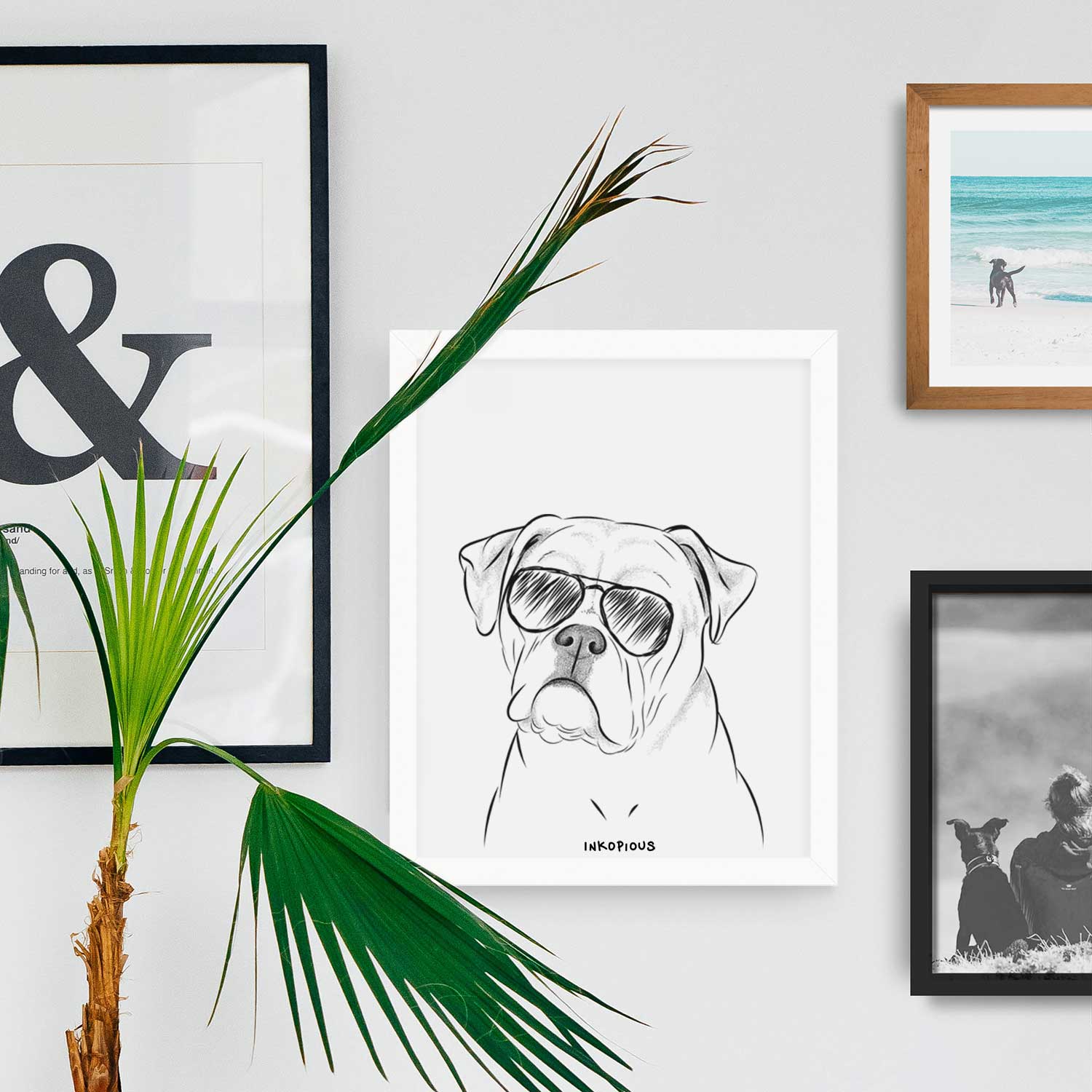 Babe the American Bulldog Art Print