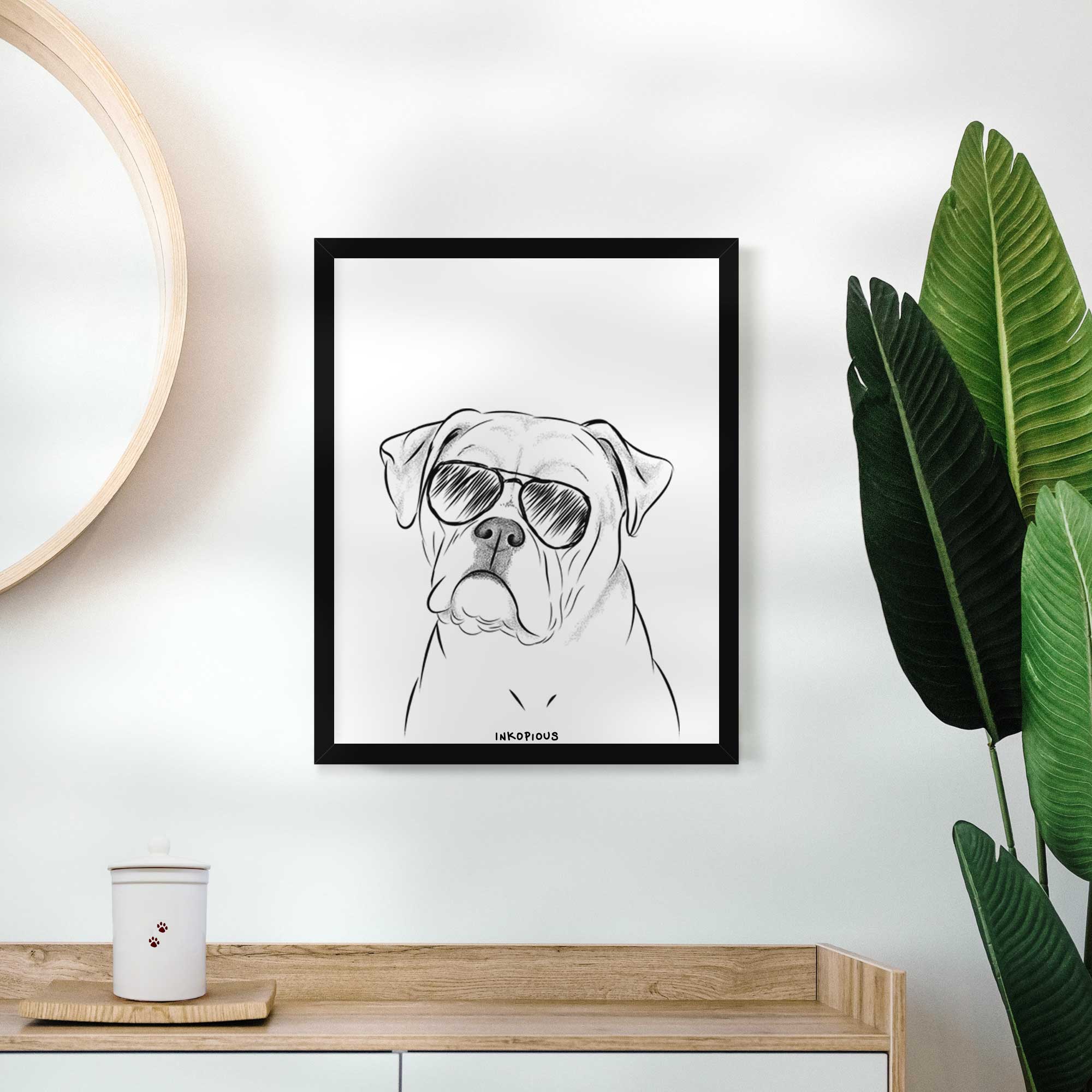 Babe the American Bulldog Art Print