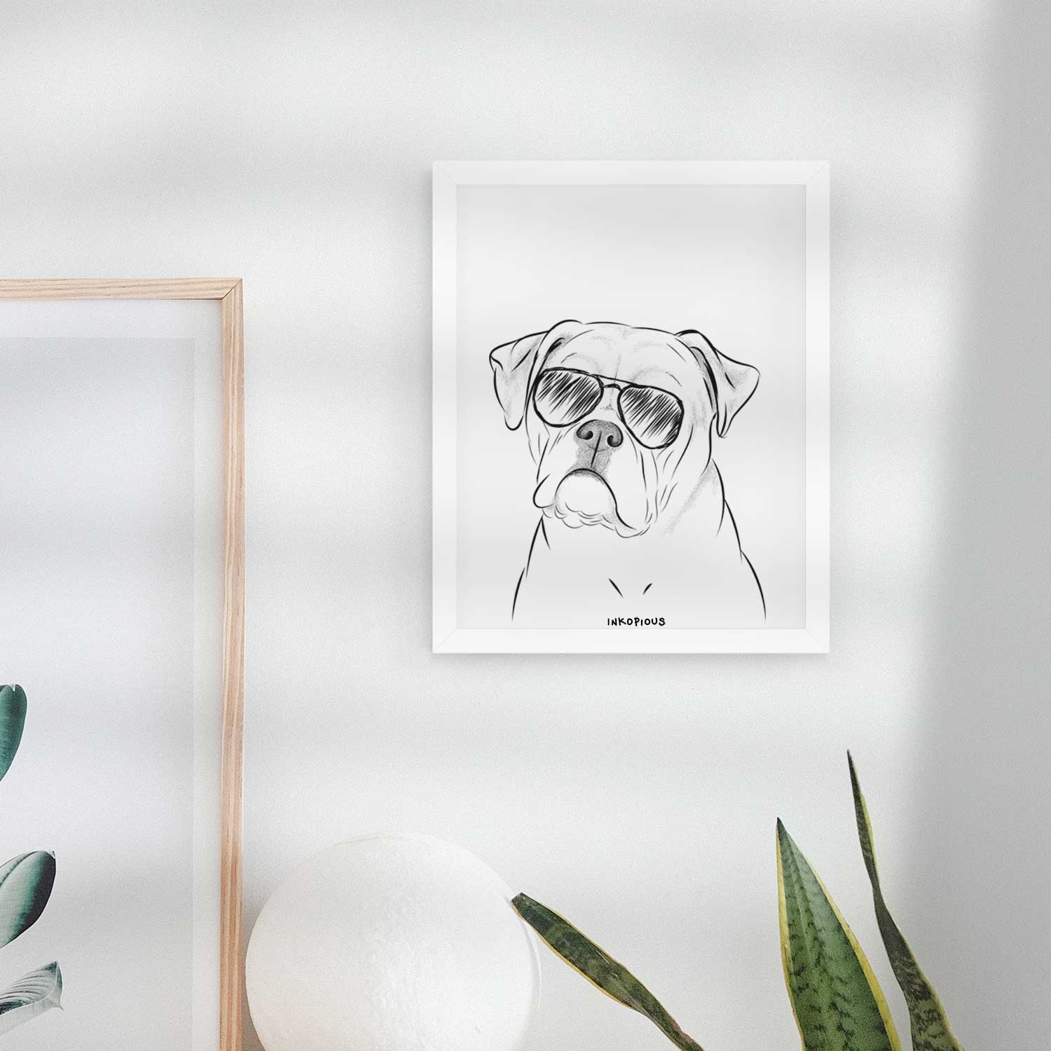 Babe the American Bulldog Art Print