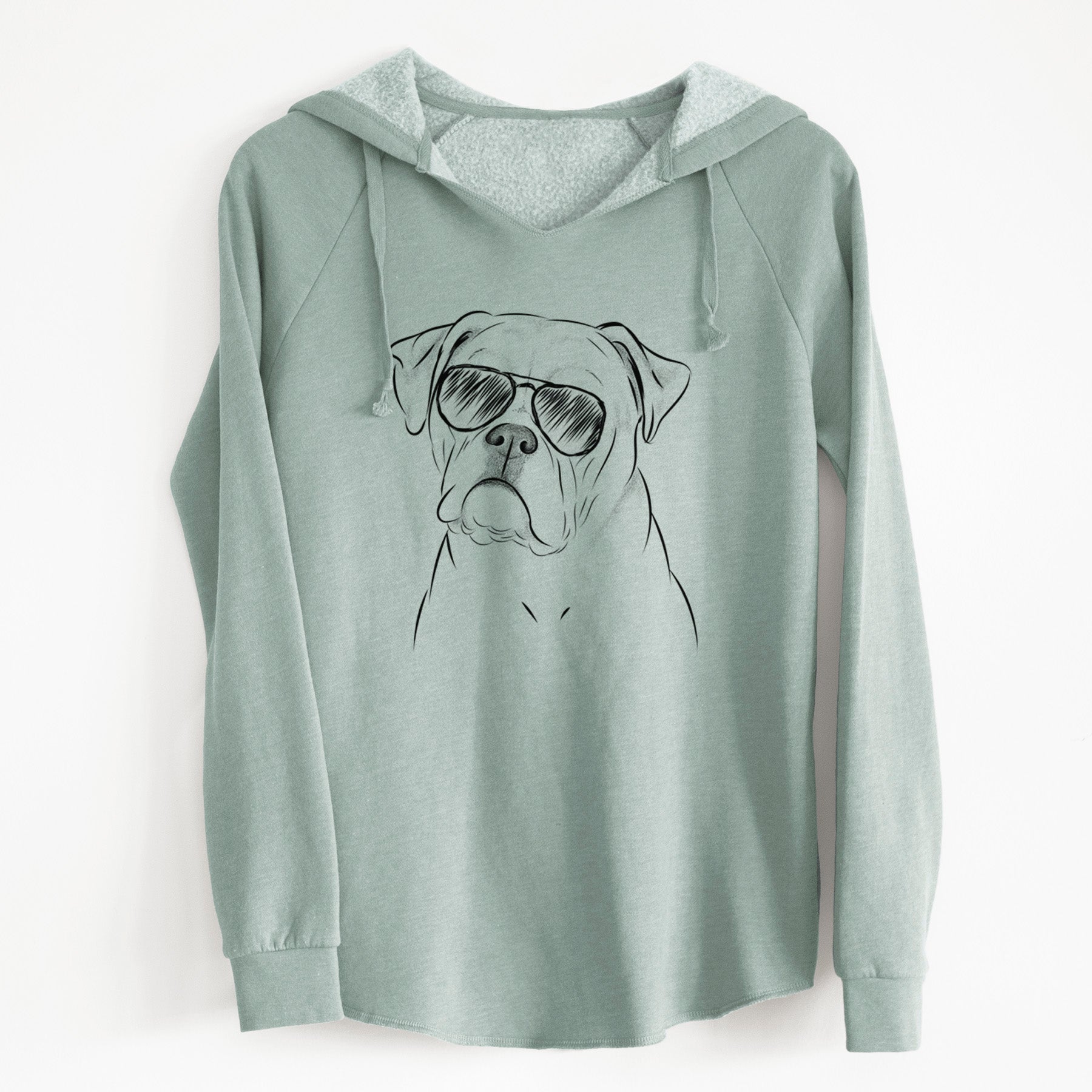 Aviator Babe the AmericanBulldog - Cali Wave Hooded Sweatshirt