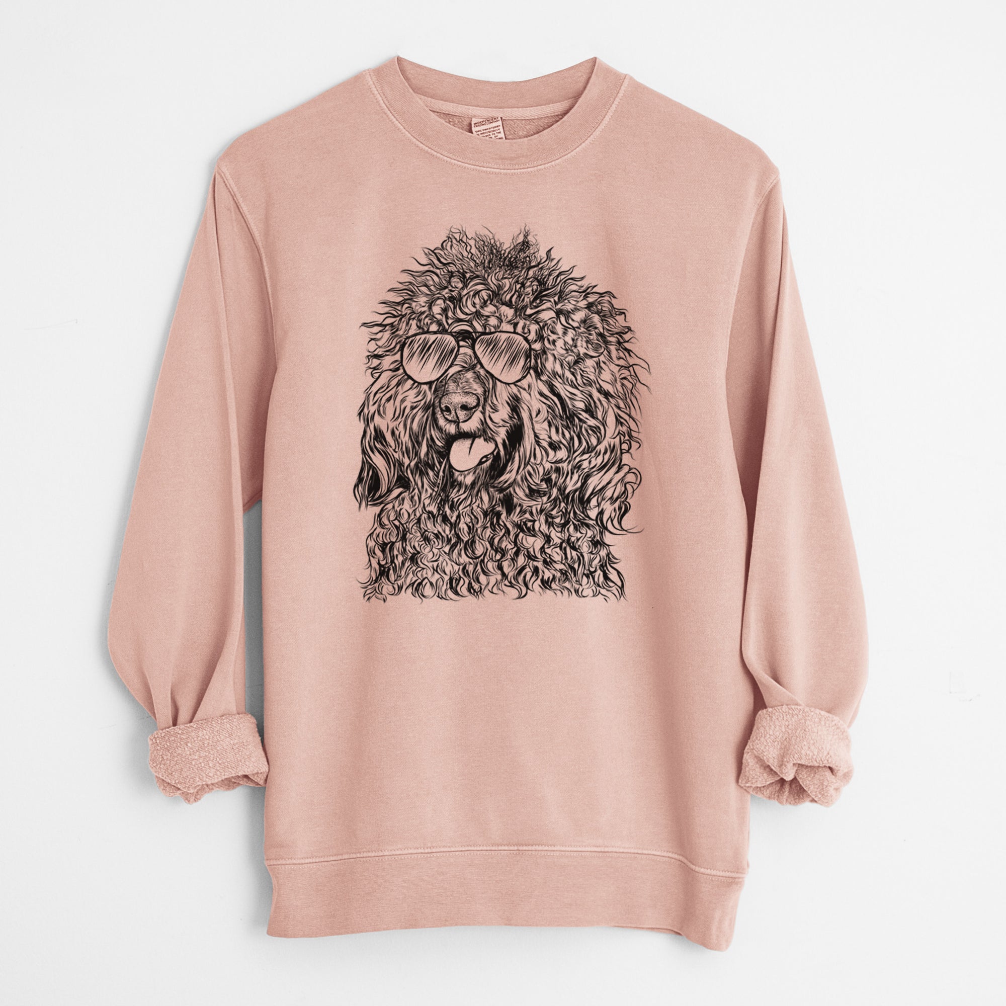 Aviator Babs the Barbet - Unisex Pigment Dyed Crew Sweatshirt