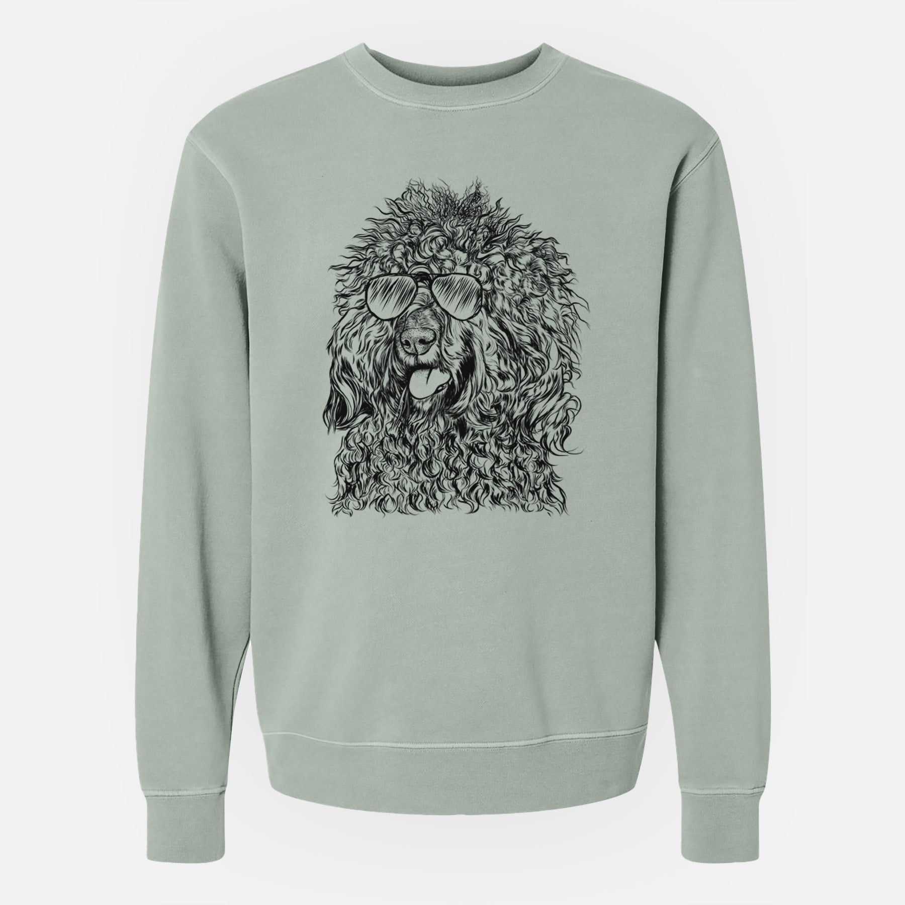 Aviator Babs the Barbet - Unisex Pigment Dyed Crew Sweatshirt