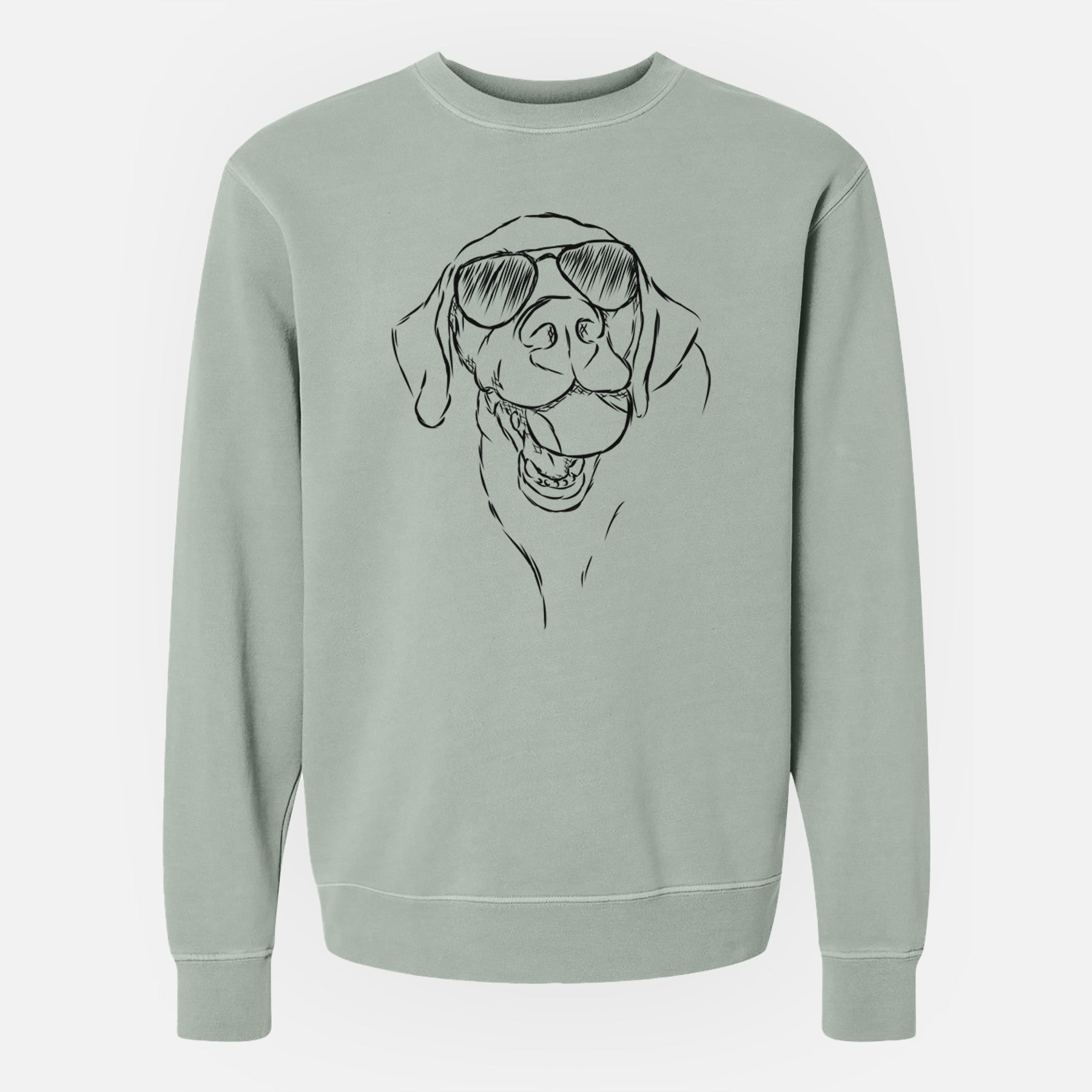 Aviator Bailey the Labrador Retriever - Unisex Pigment Dyed Crew Sweatshirt