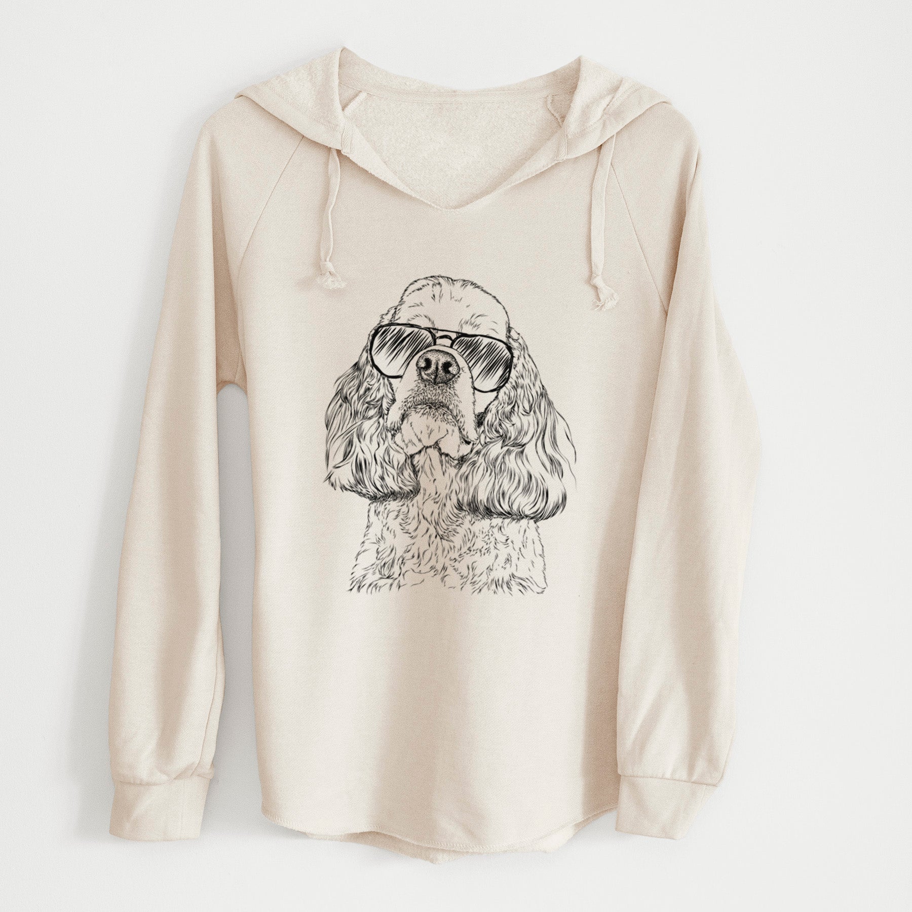 Aviator Bailey the American Cocker Spaniel - Cali Wave Hooded Sweatshirt