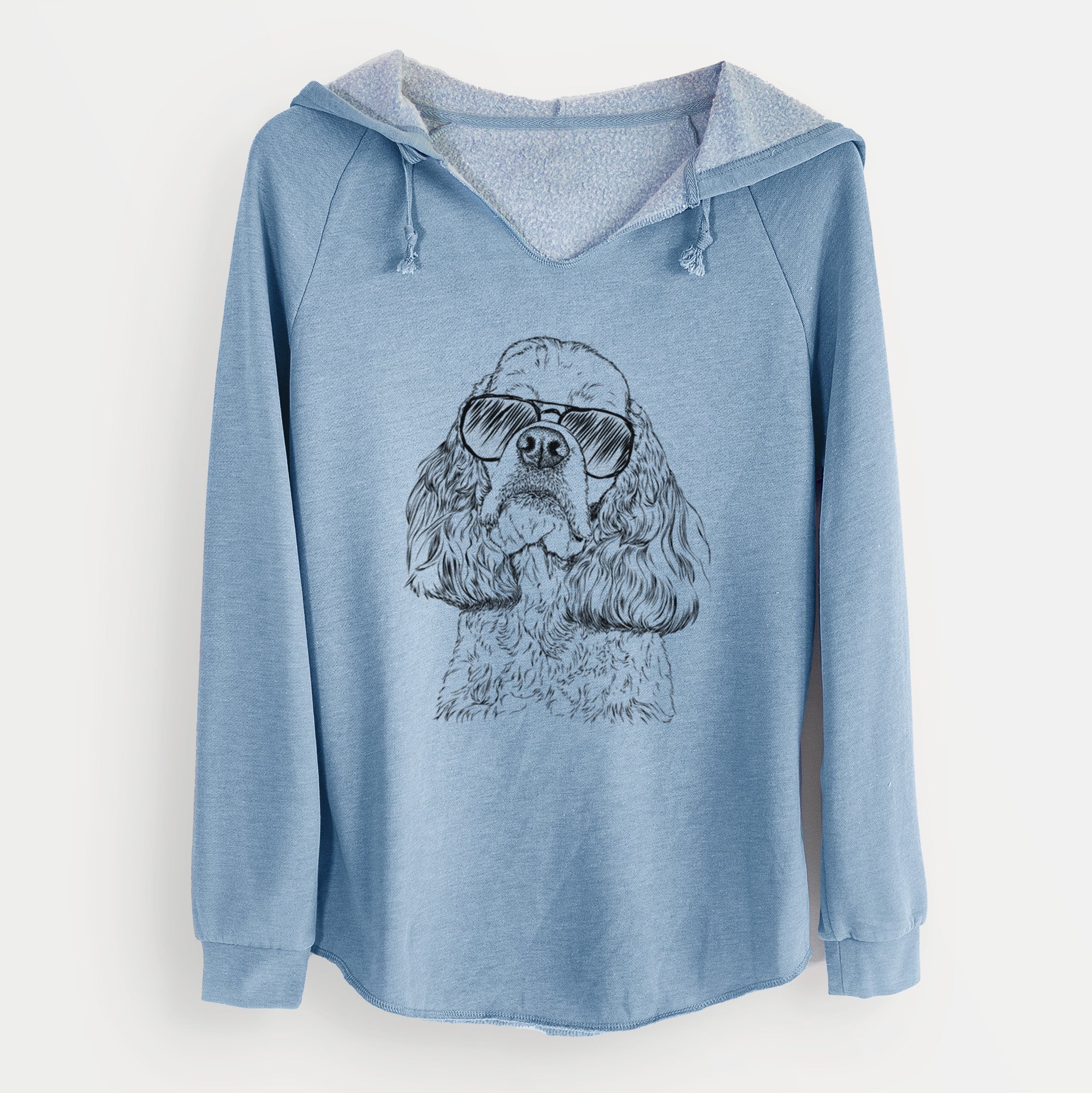 Aviator Bailey the American Cocker Spaniel - Cali Wave Hooded Sweatshirt