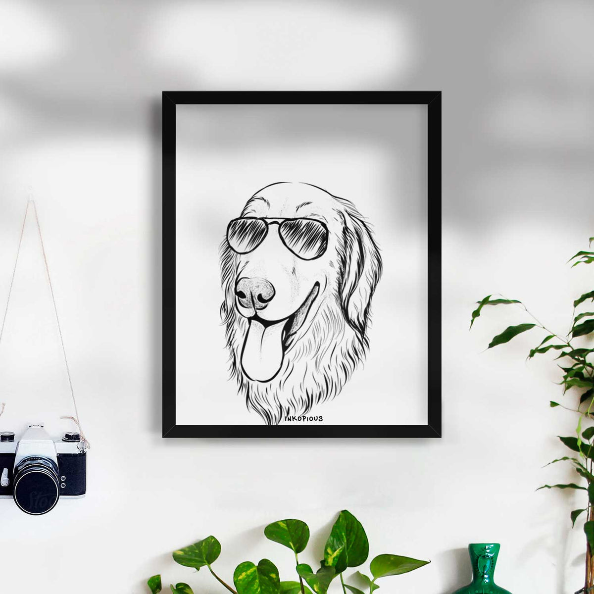 Bailey the Golden Retriever Art Print