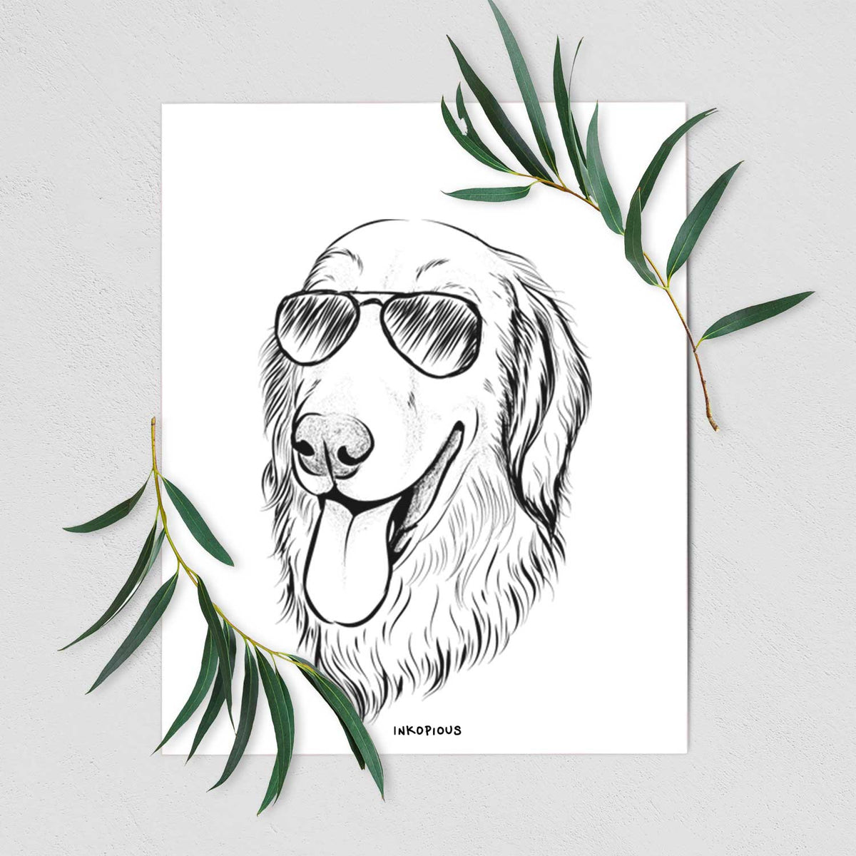 Bailey the Golden Retriever Art Print
