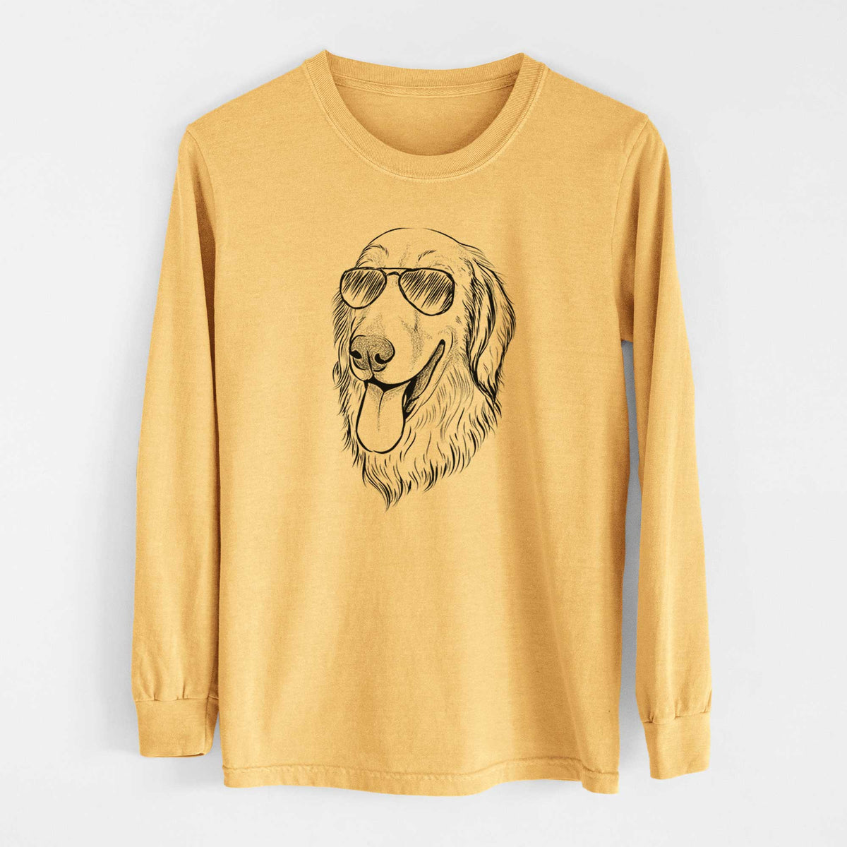Aviators Bailey the Golden Retriever - Heavyweight 100% Cotton Long Sleeve