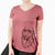 Aviator Bailey the Golden Retriever - Women's V-neck Shirt