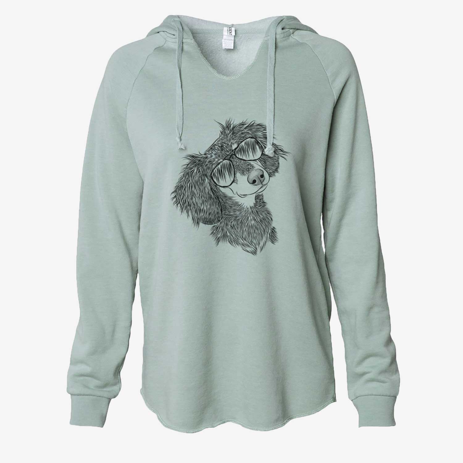 Bailey the Long Haired Dachshund - Cali Wave Hooded Sweatshirt