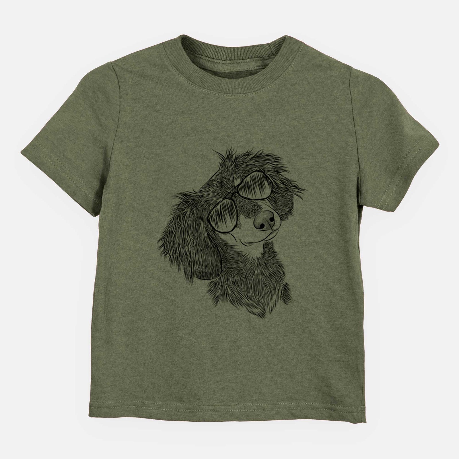 Aviator Bailey the Long Haired Dachshund - Kids/Youth/Toddler Shirt