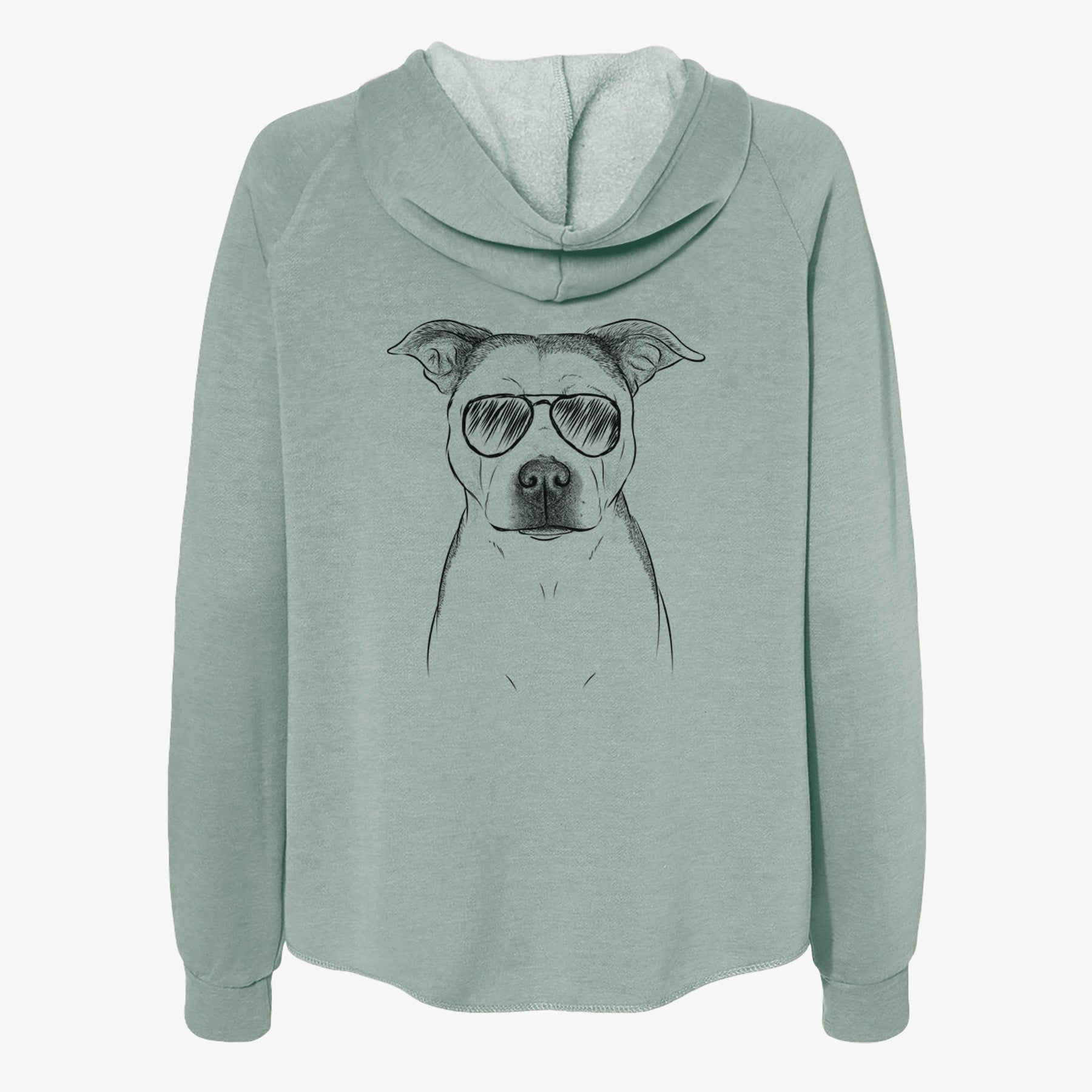 Bailey the Pitbull - Women's Cali Wave Zip-Up Sweatshirt