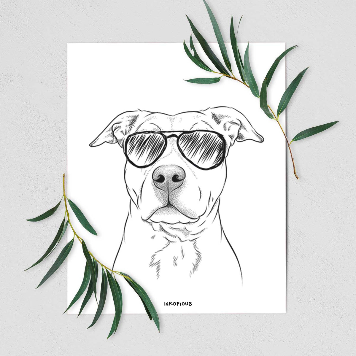 Bailey the American Staffordshire Terrier Art Print